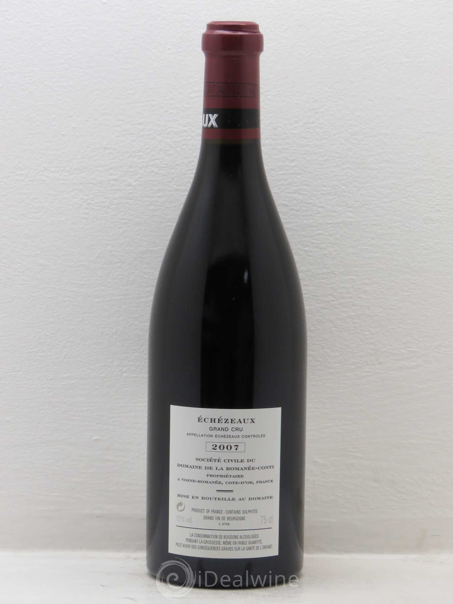 Echezeaux Grand Cru Domaine de la Romanée-Conti 2007 - Lot de 1 bouteille - 1