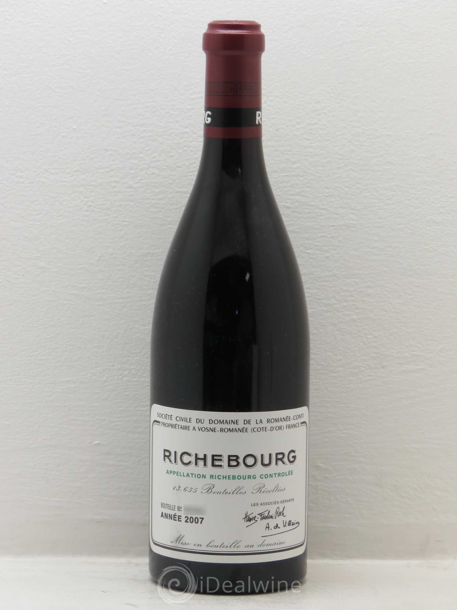 Richebourg Grand Cru Domaine de la Romanée-Conti 2007 - Lot de 1 bouteille - 0