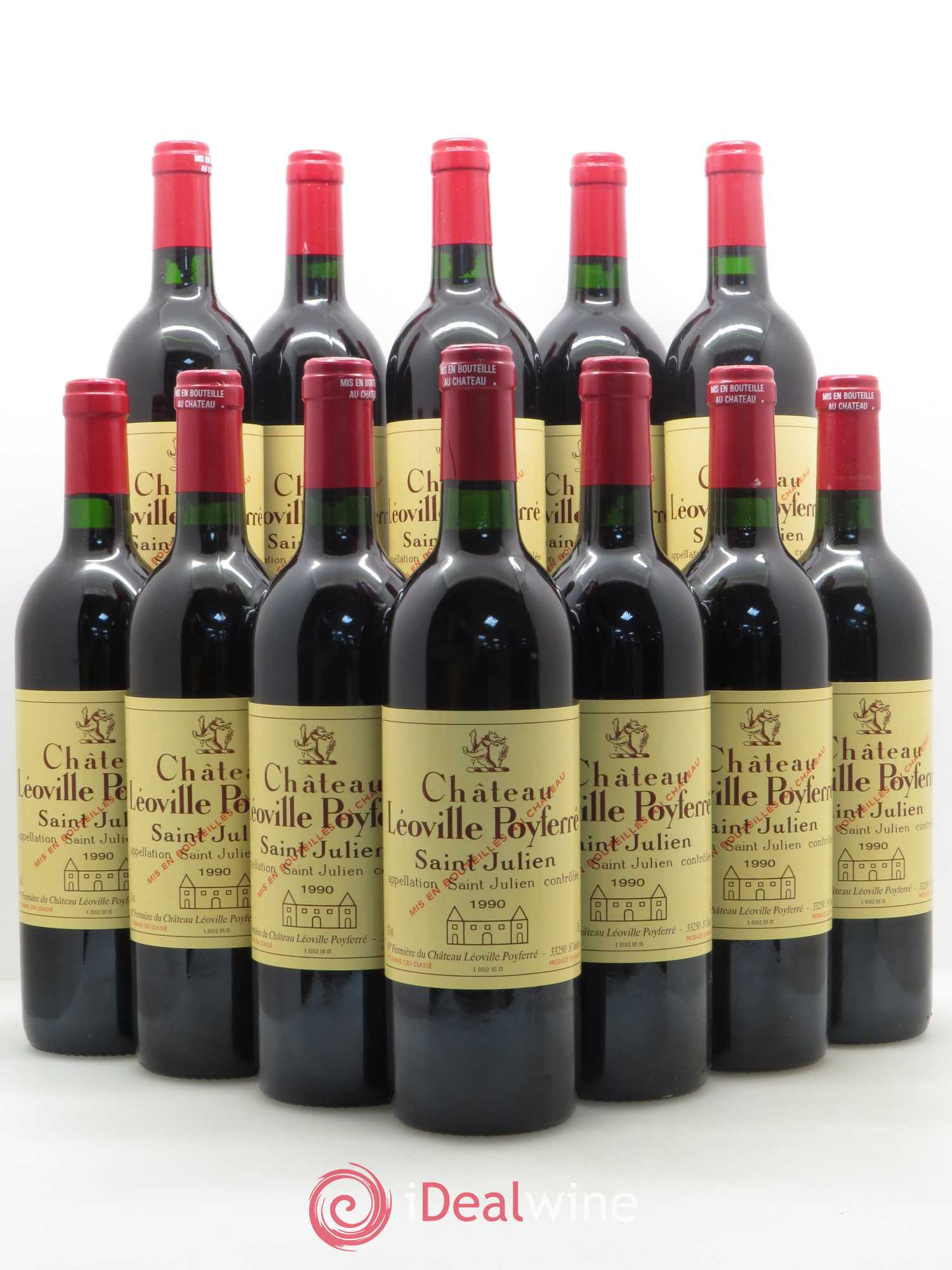 Château Léoville Poyferré 2ème Grand Cru Classé 1990 - Lot de 12 bouteilles - 0