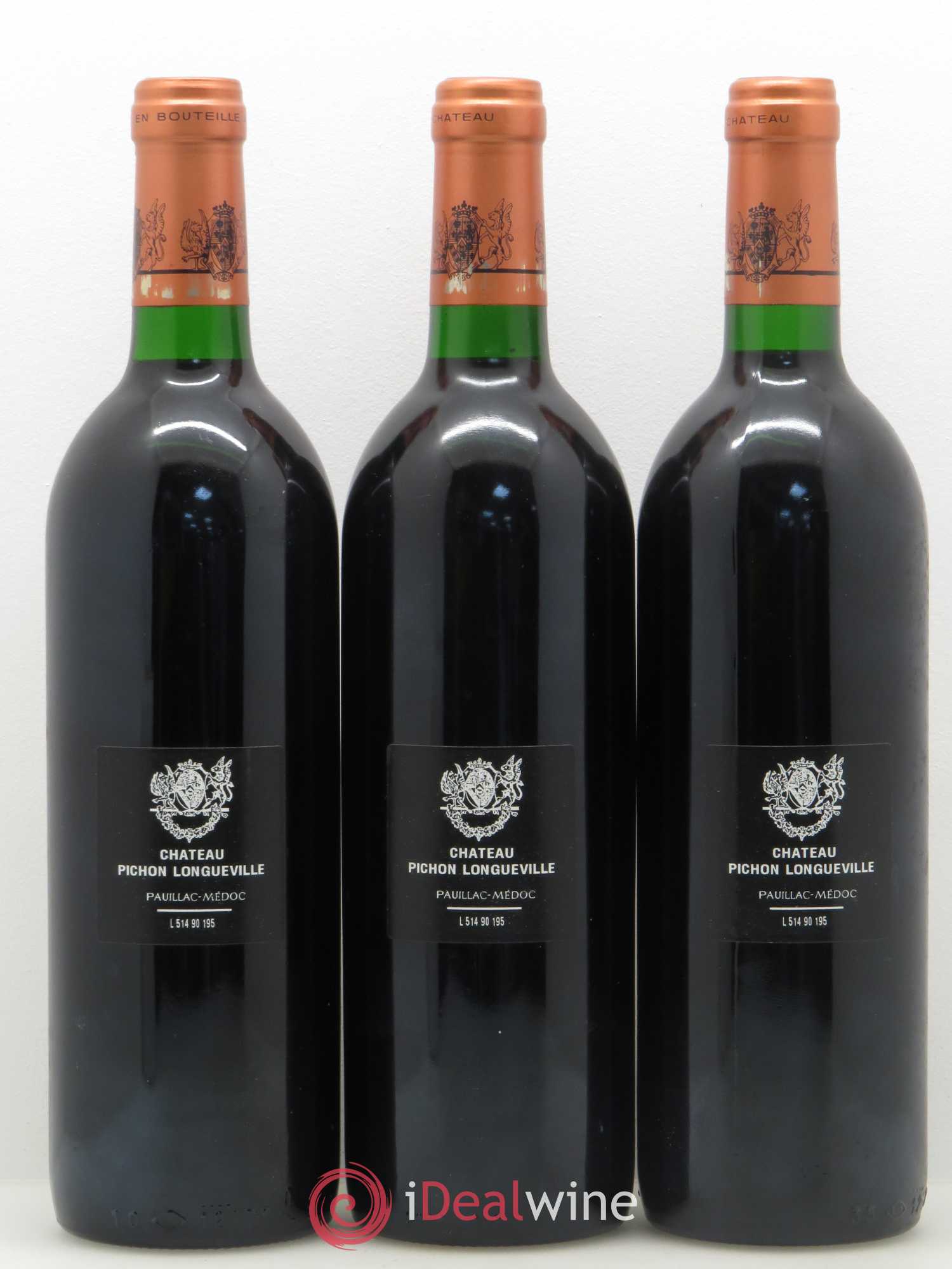 Pichon Longueville Baron 2ème Grand Cru Classé 1990 - Lot de 3 bouteilles - 1