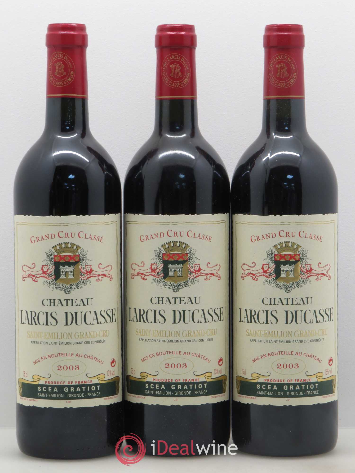 Château Larcis Ducasse 1er Grand Cru Classé B 2003 - Lot de 12 bouteilles - 2
