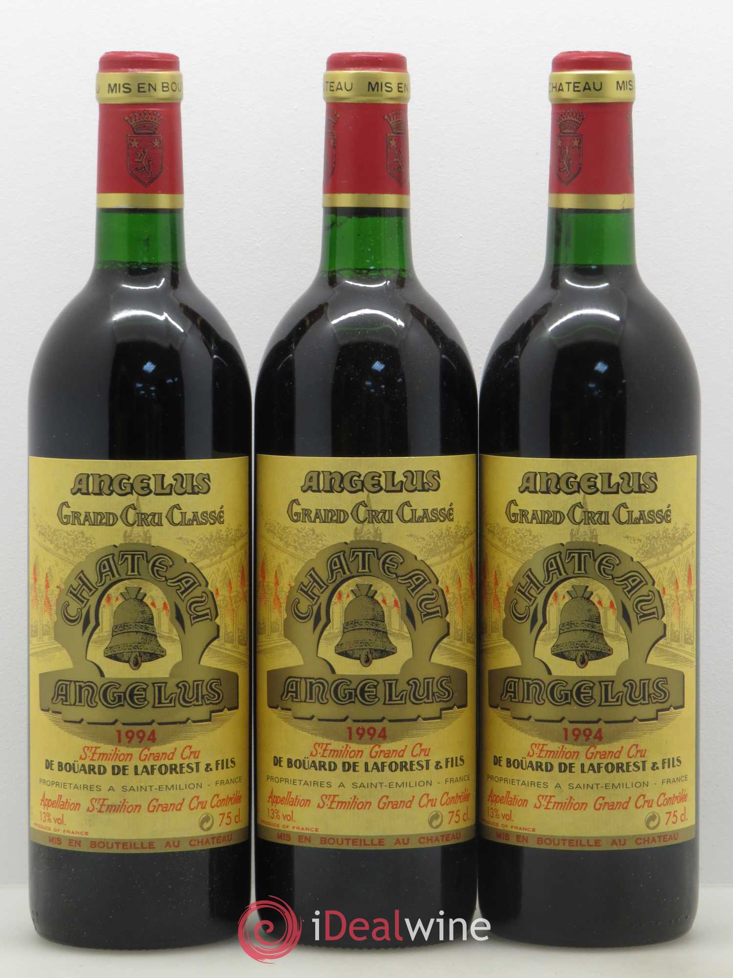 Château Angélus 1er Grand Cru Classé A 1994 - Lot de 3 bouteilles - 0