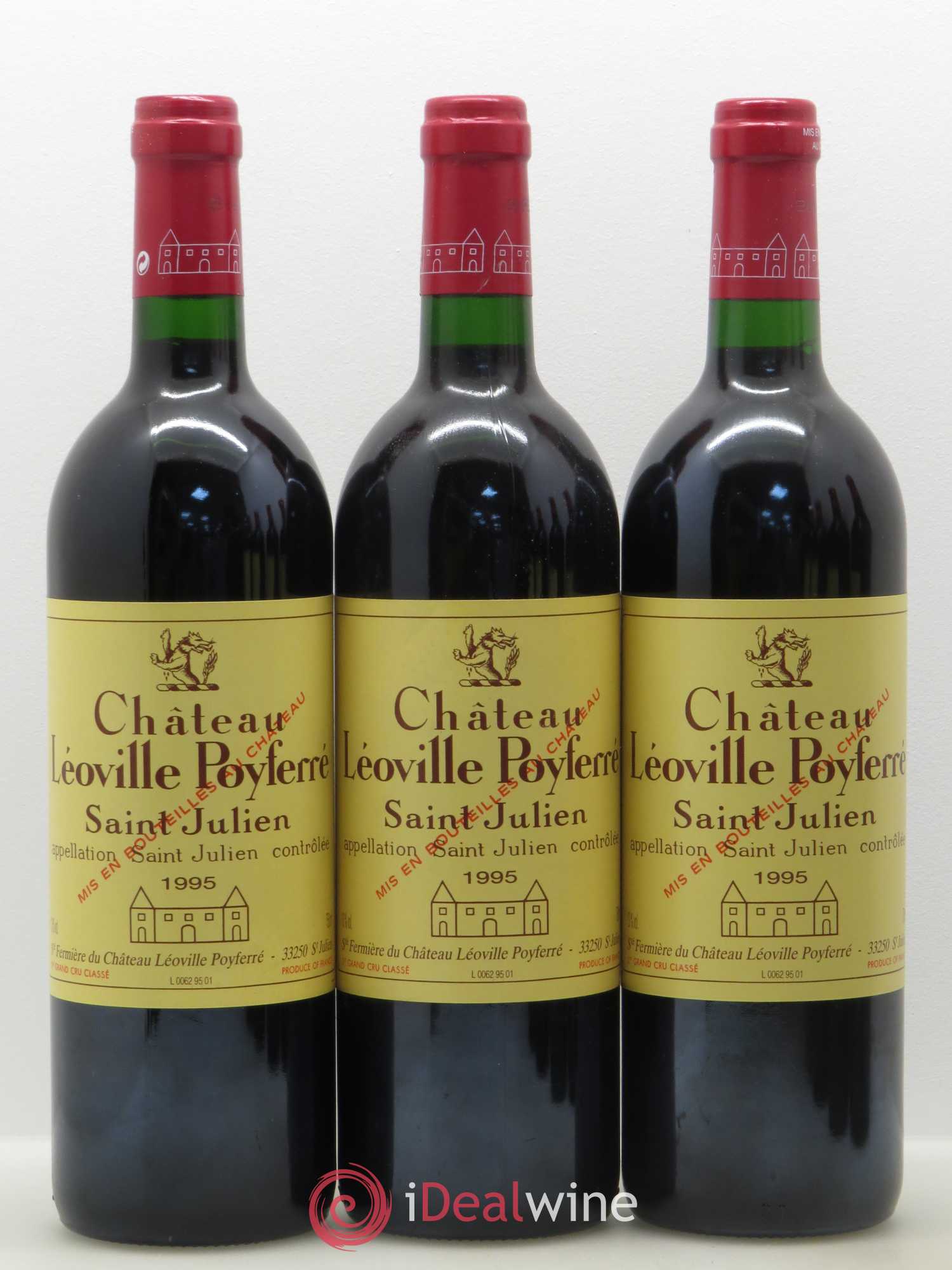 Château Léoville Poyferré 2ème Grand Cru Classé 1995 - Lot de 12 bouteilles - 1