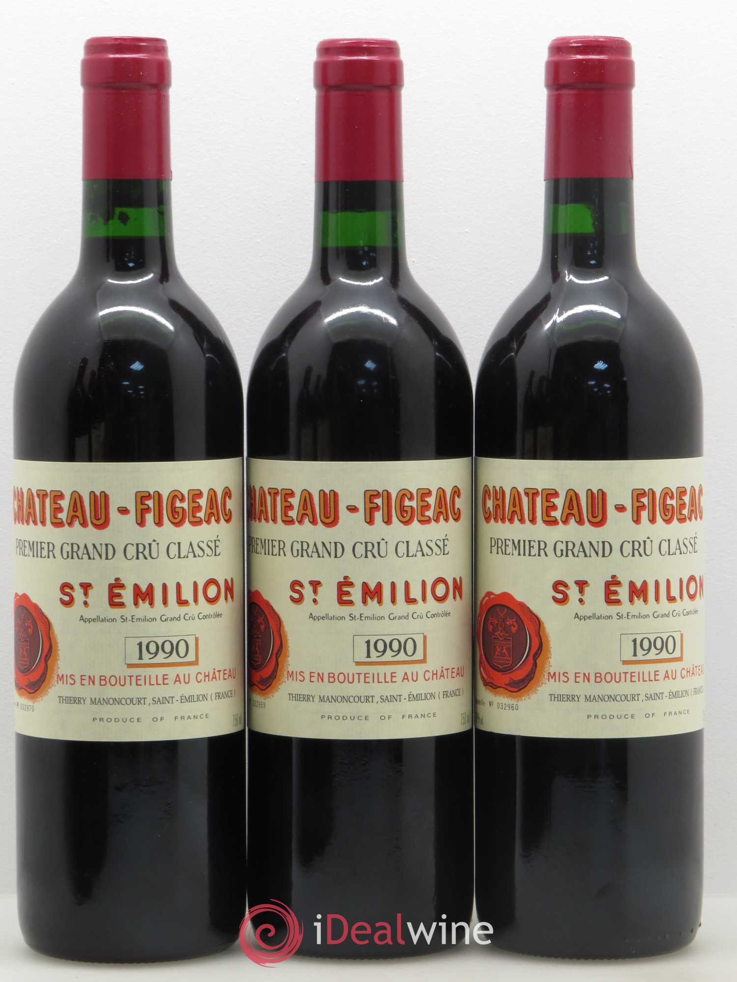 Château Figeac 1er Grand Cru Classé A 1990 - Lot de 12 bouteilles - 1