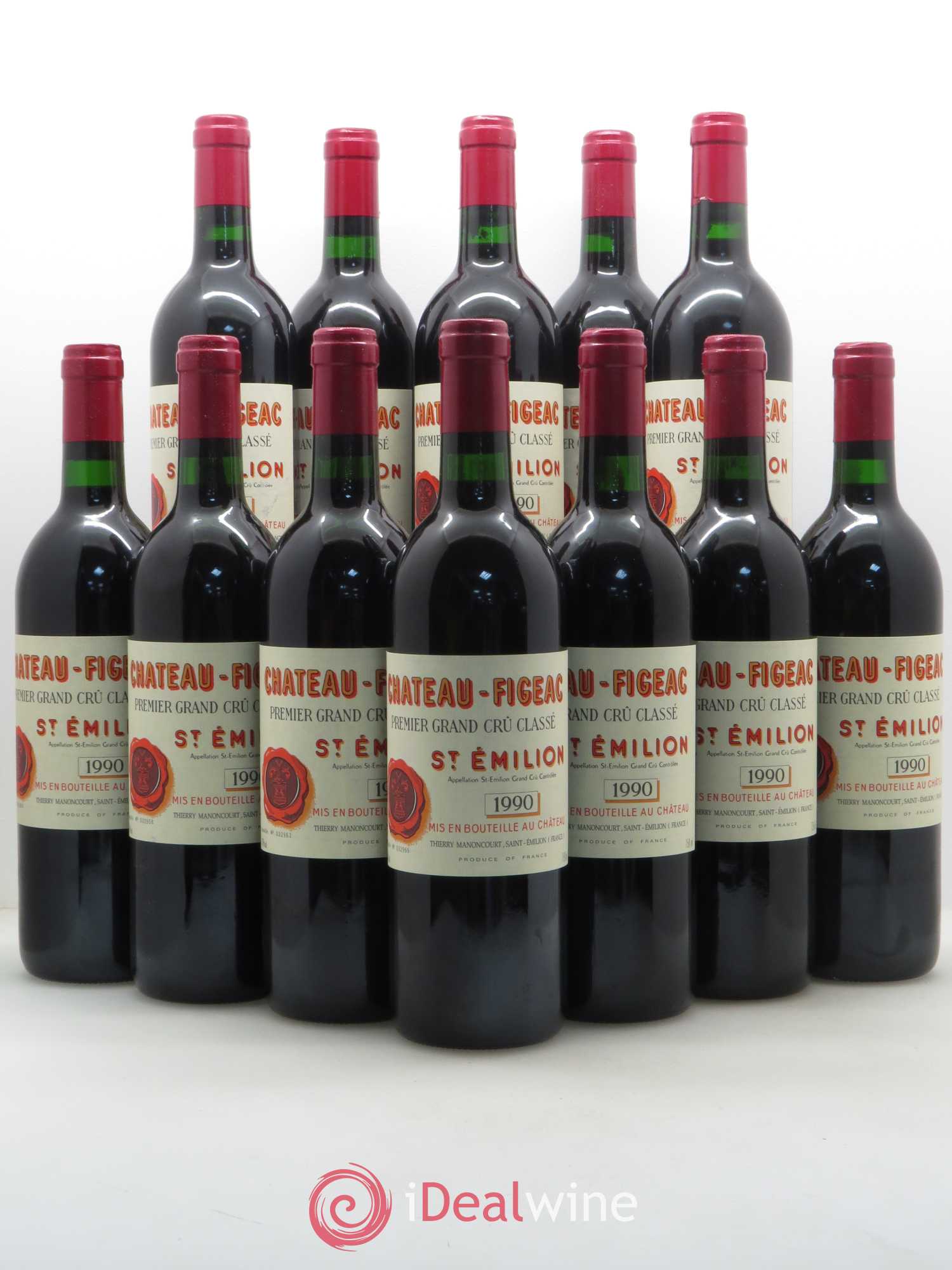 Château Figeac 1er Grand Cru Classé A 1990 - Lot de 12 bouteilles - 0