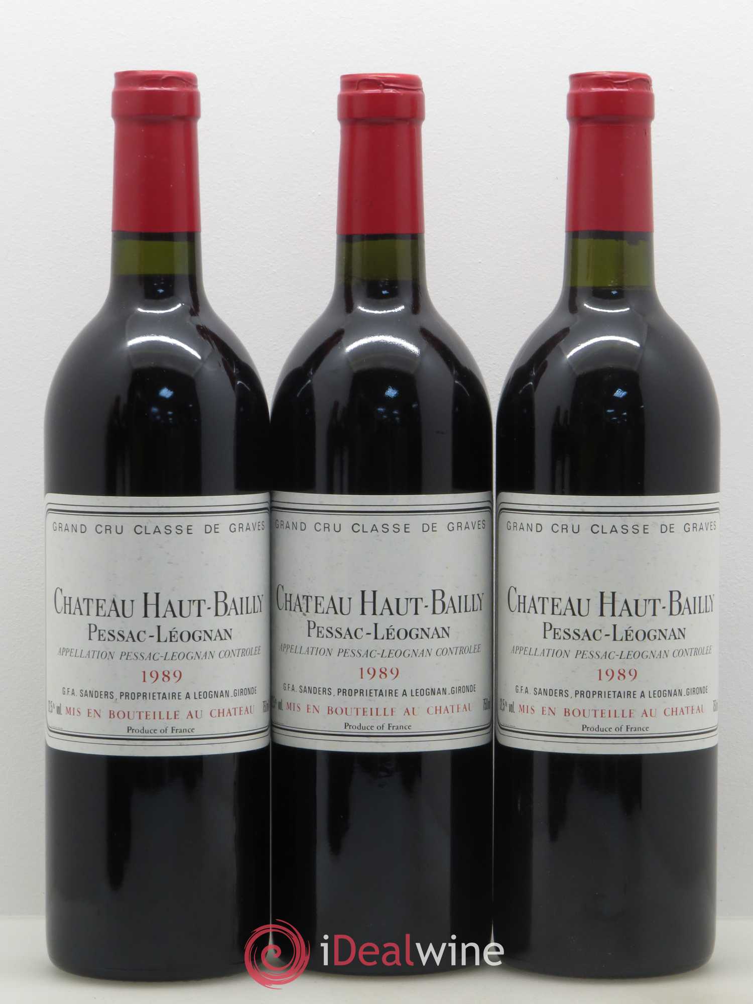 Château Haut-Bailly Cru Classé de Graves 1989 - Lot de 12 bouteilles - 1