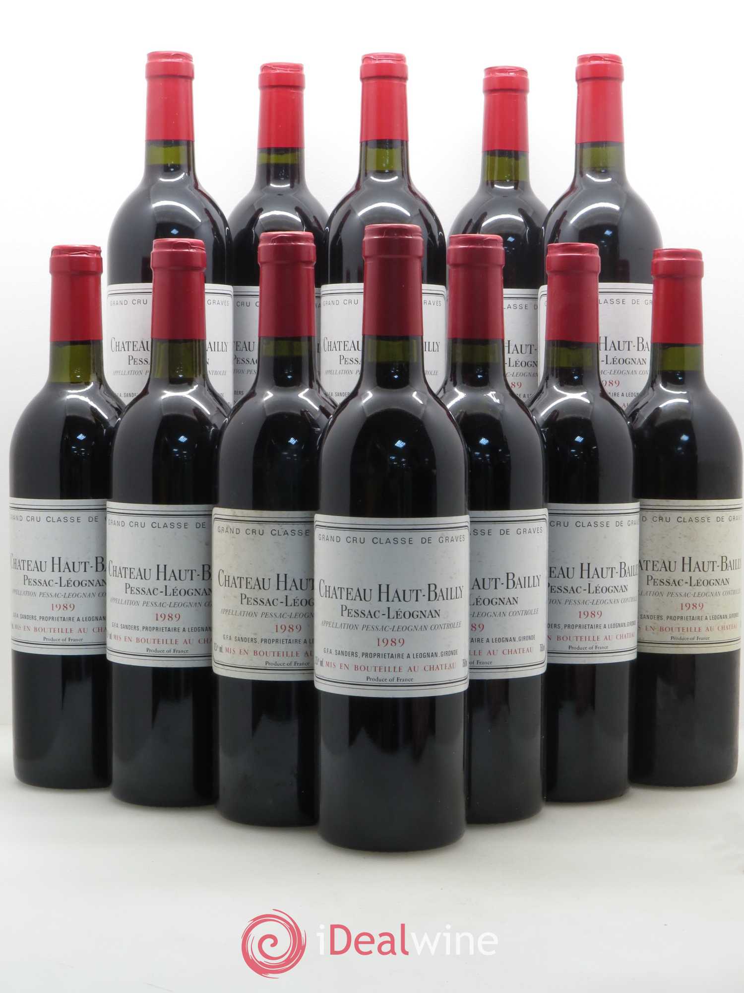 Château Haut-Bailly Cru Classé de Graves 1989 - Lot de 12 bouteilles - 0