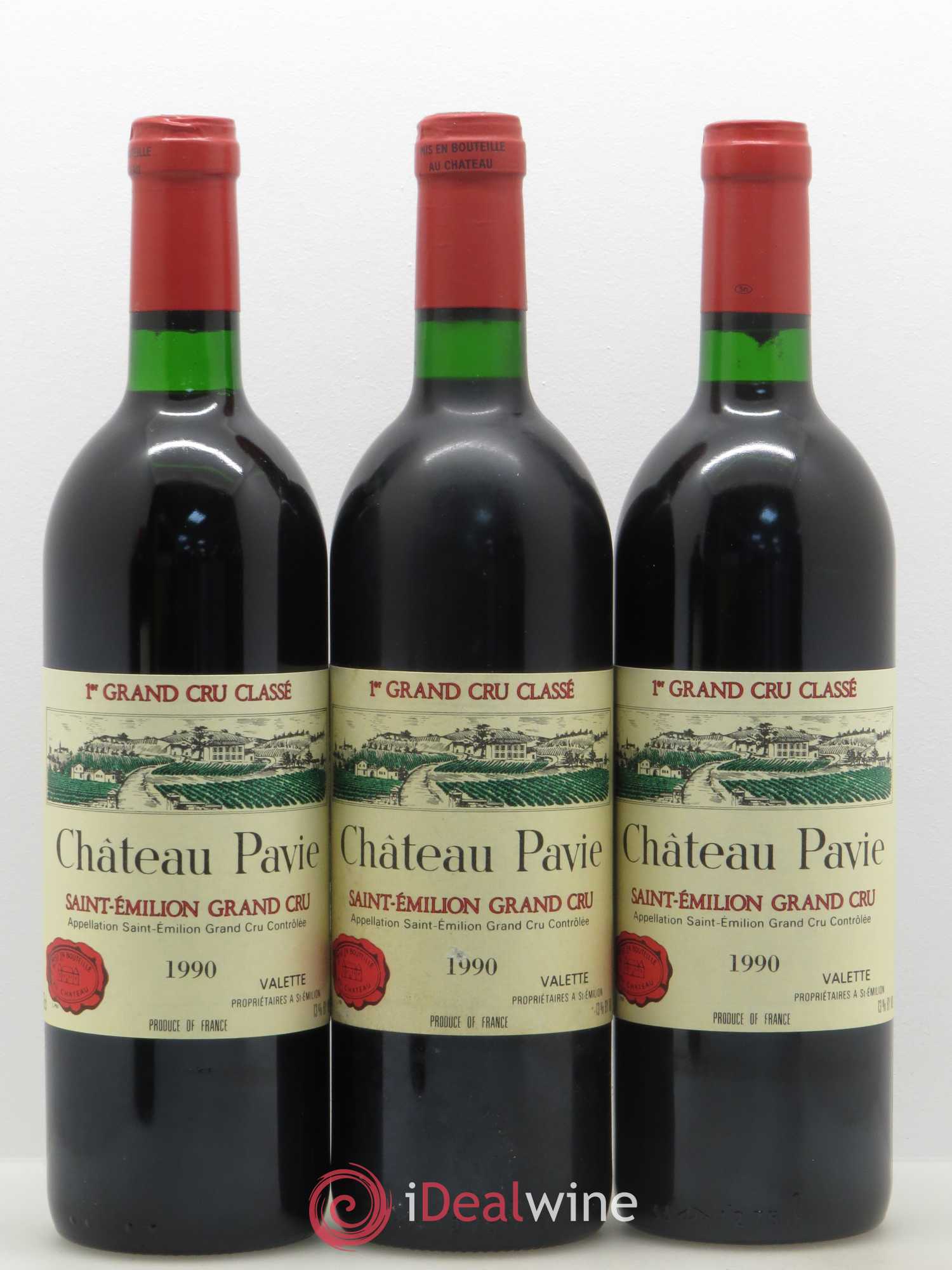 Château Pavie 1er Grand Cru Classé A 1990 - Lot de 12 bouteilles - 1