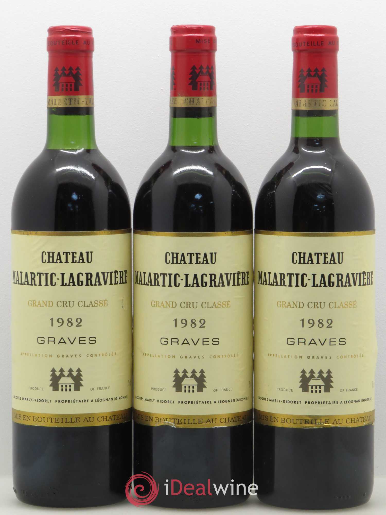Château Malartic-Lagravière Cru Classé de Graves 1982 - Lot de 12 bouteilles - 1