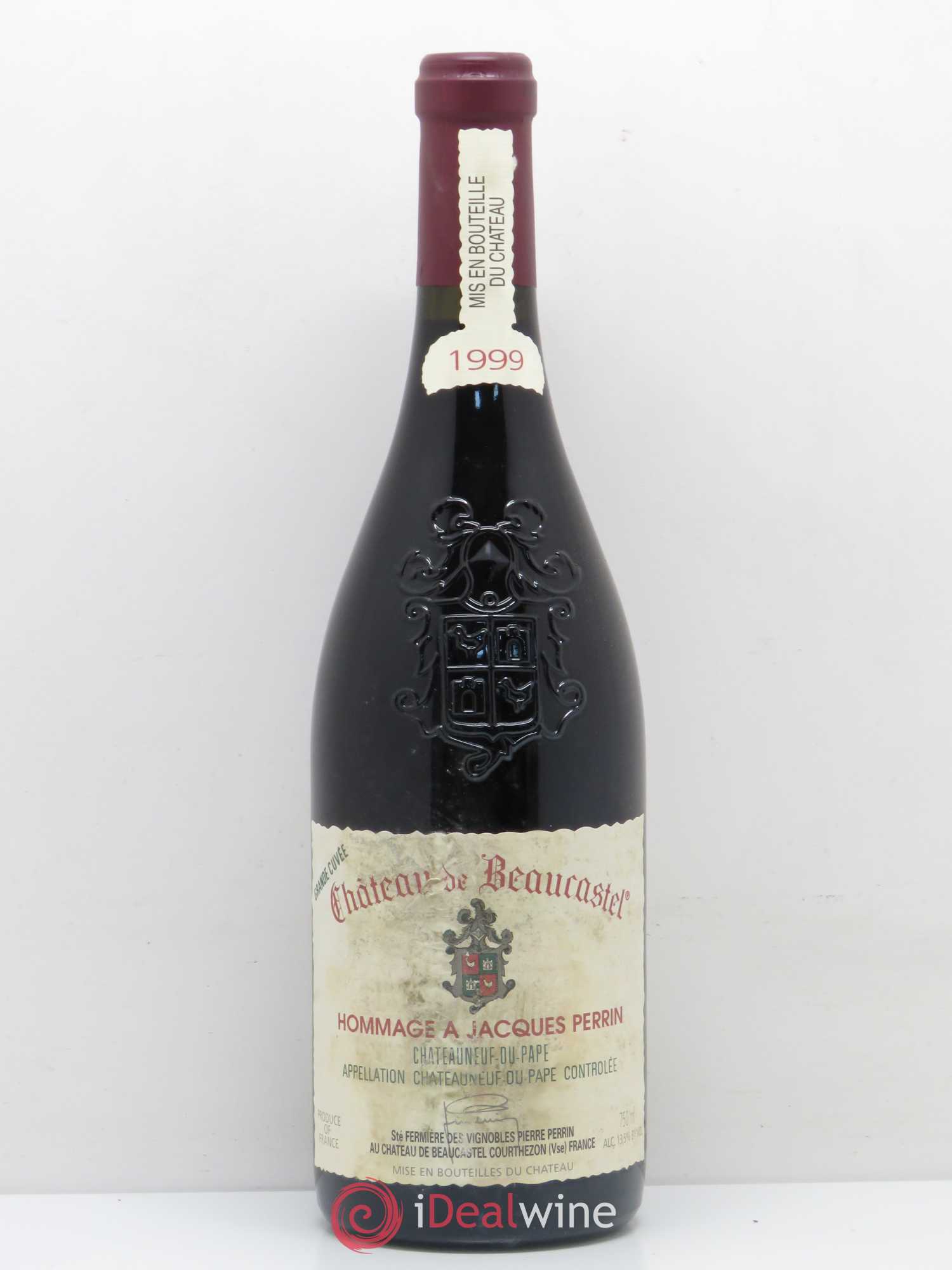 Châteauneuf-du-Pape Château de Beaucastel Hommage à Jacques Perrin Famille Perrin 1999 - Lot de 1 bouteille - 0