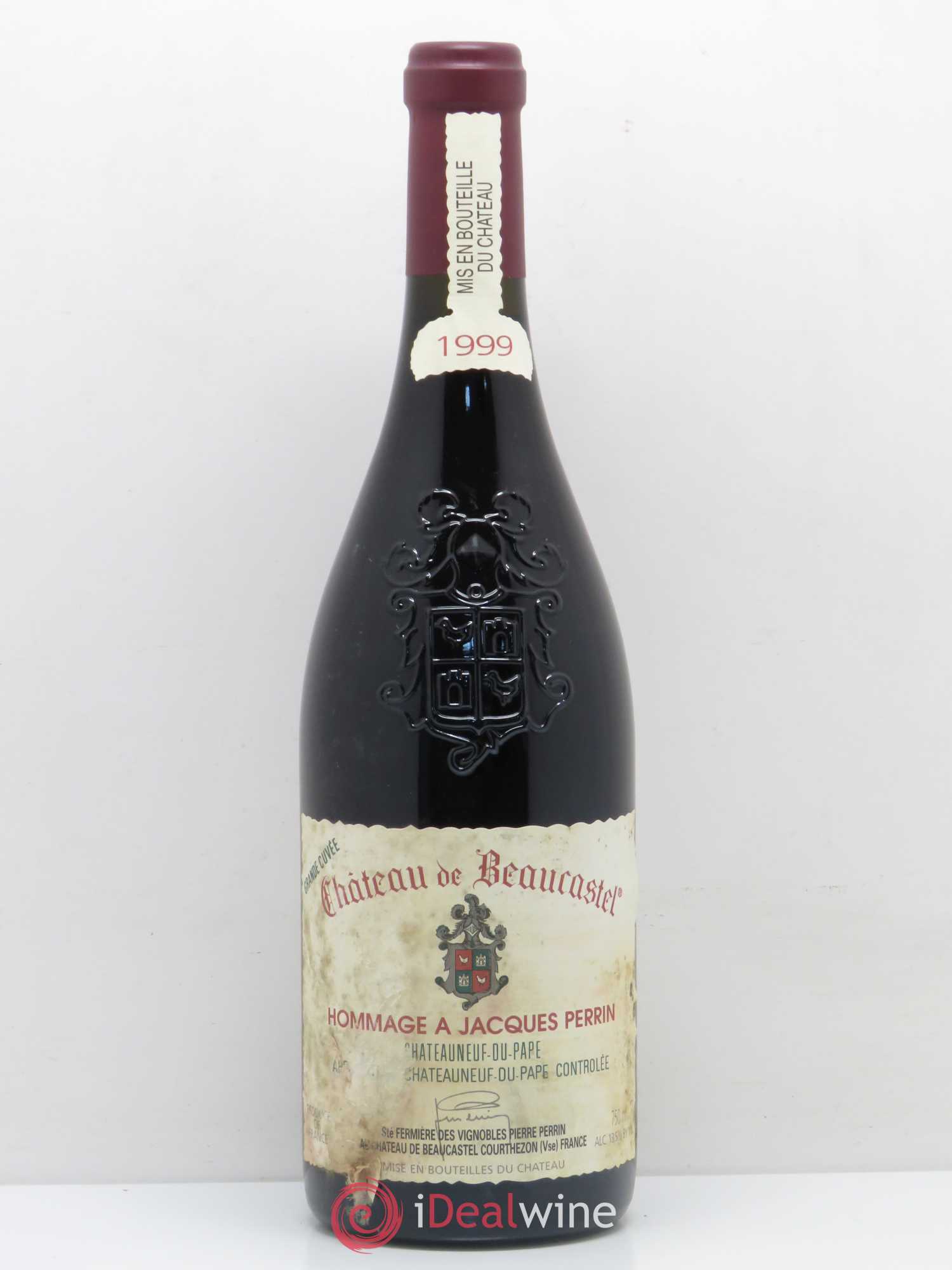Châteauneuf-du-Pape Château de Beaucastel Hommage à Jacques Perrin Famille Perrin 1999 - Lot de 1 bouteille - 0