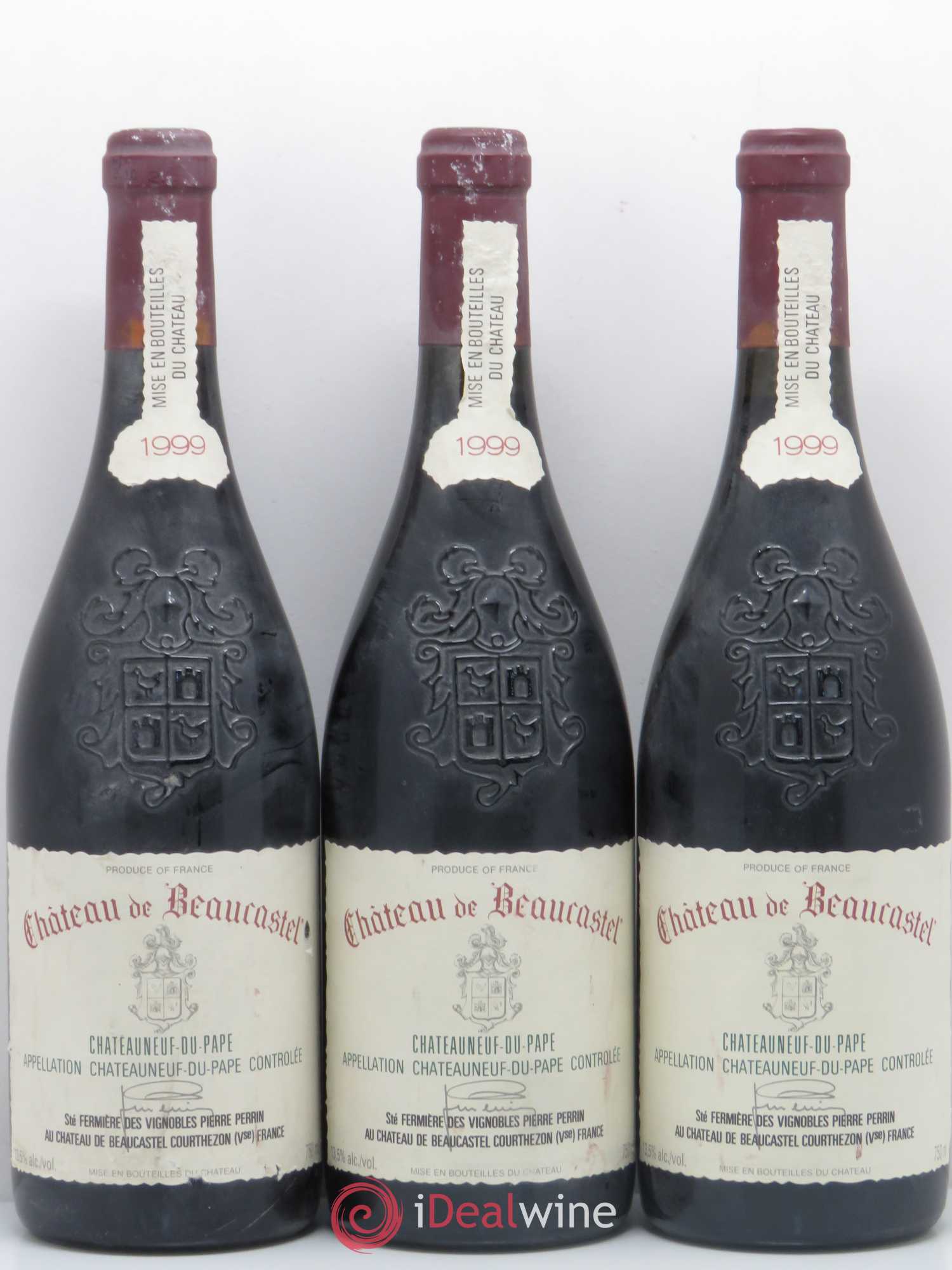 Châteauneuf-du-Pape Château de Beaucastel Famille Perrin 1999 - Lot de 3 bouteilles - 0