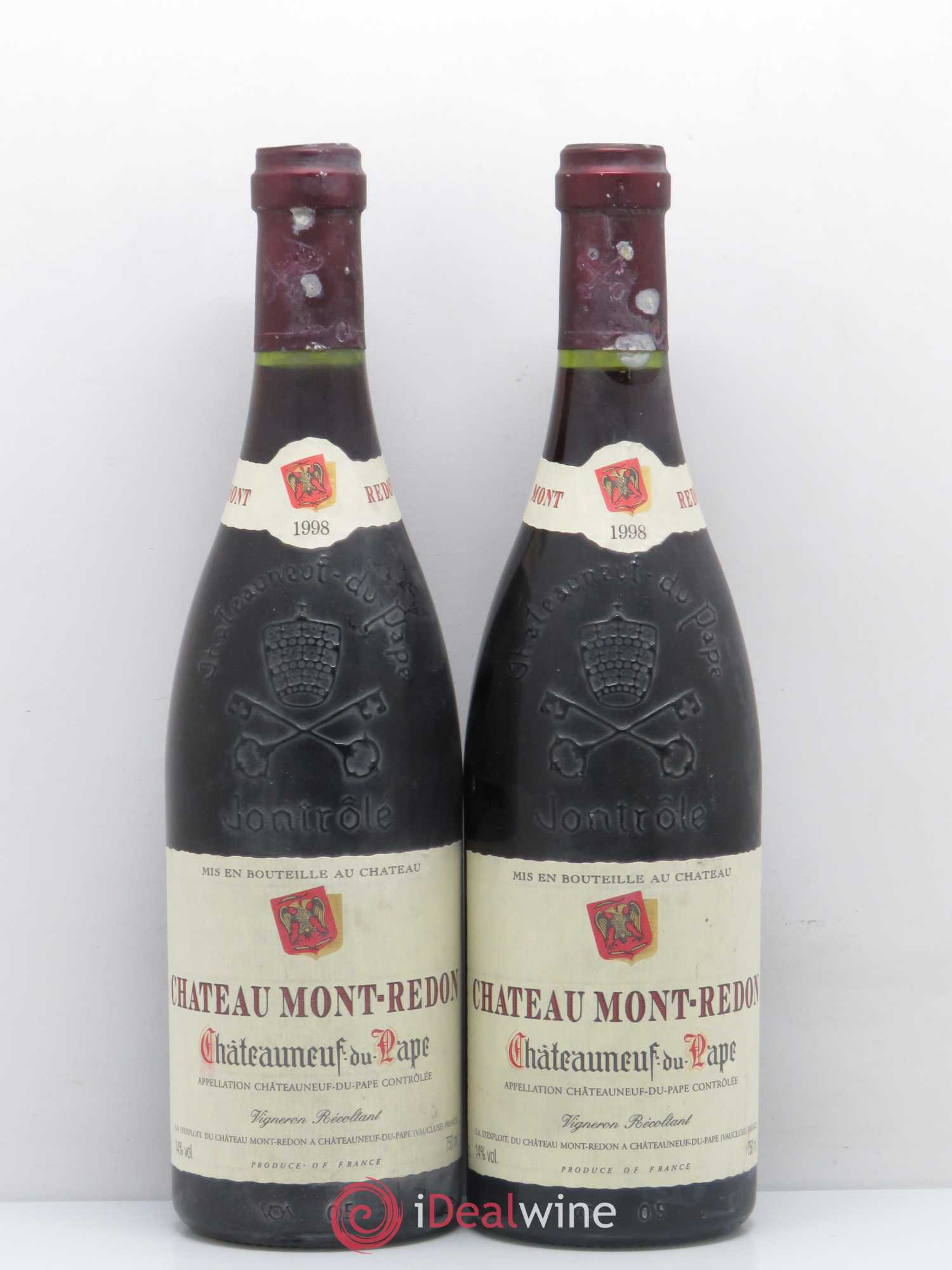 Châteauneuf-du-Pape Château Mont-Redon Famille Abeille-Fabre 1998 - Lot de 2 bouteilles - 0