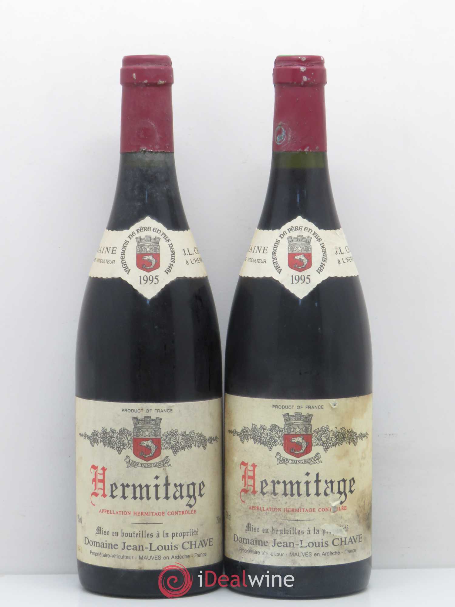 Hermitage Jean-Louis Chave 1995 - Lot de 2 bouteilles - 0