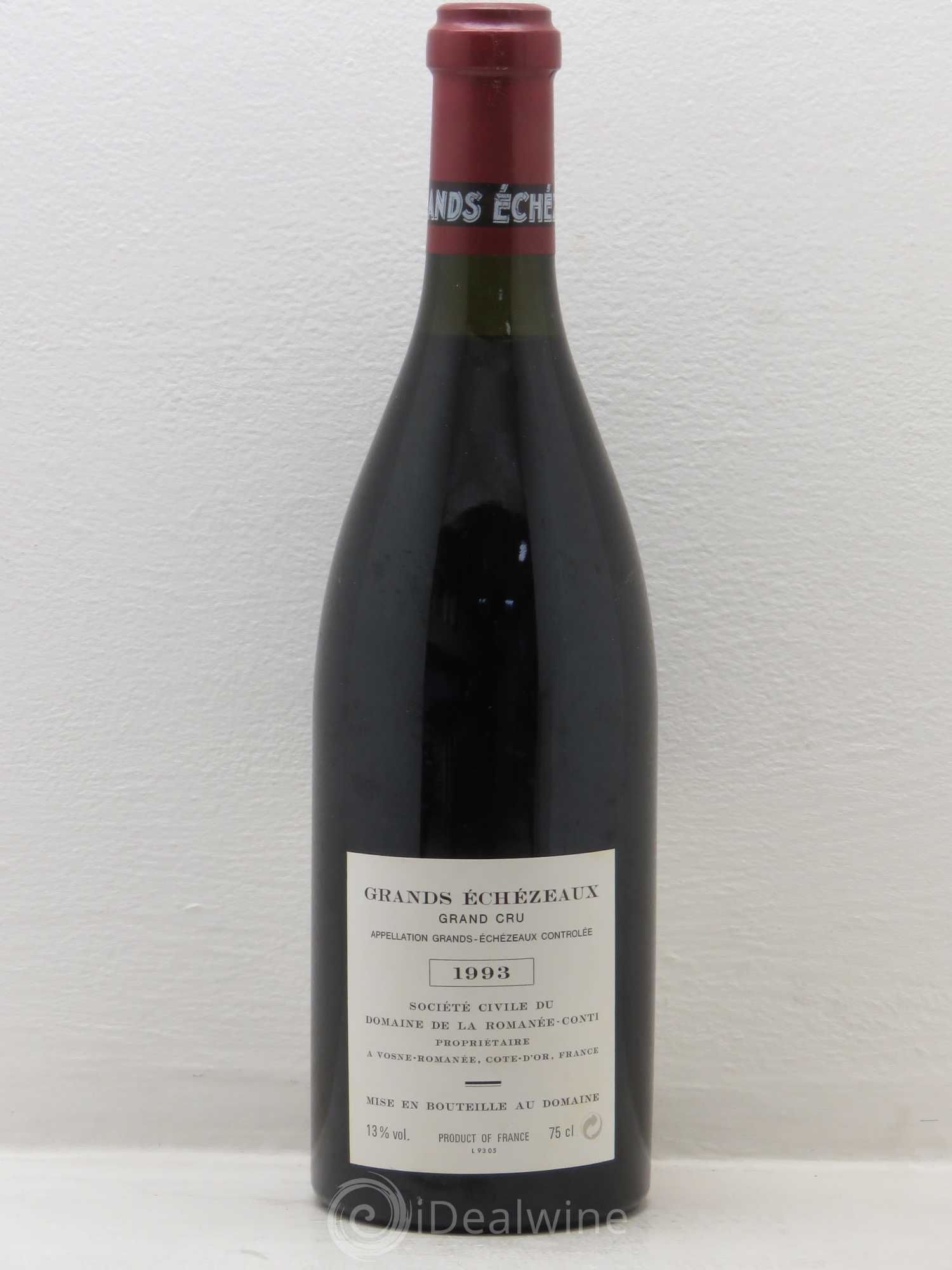 Grands-Echezeaux Grand Cru Domaine de la Romanée-Conti 1993 - Lot de 1 bouteille - 1