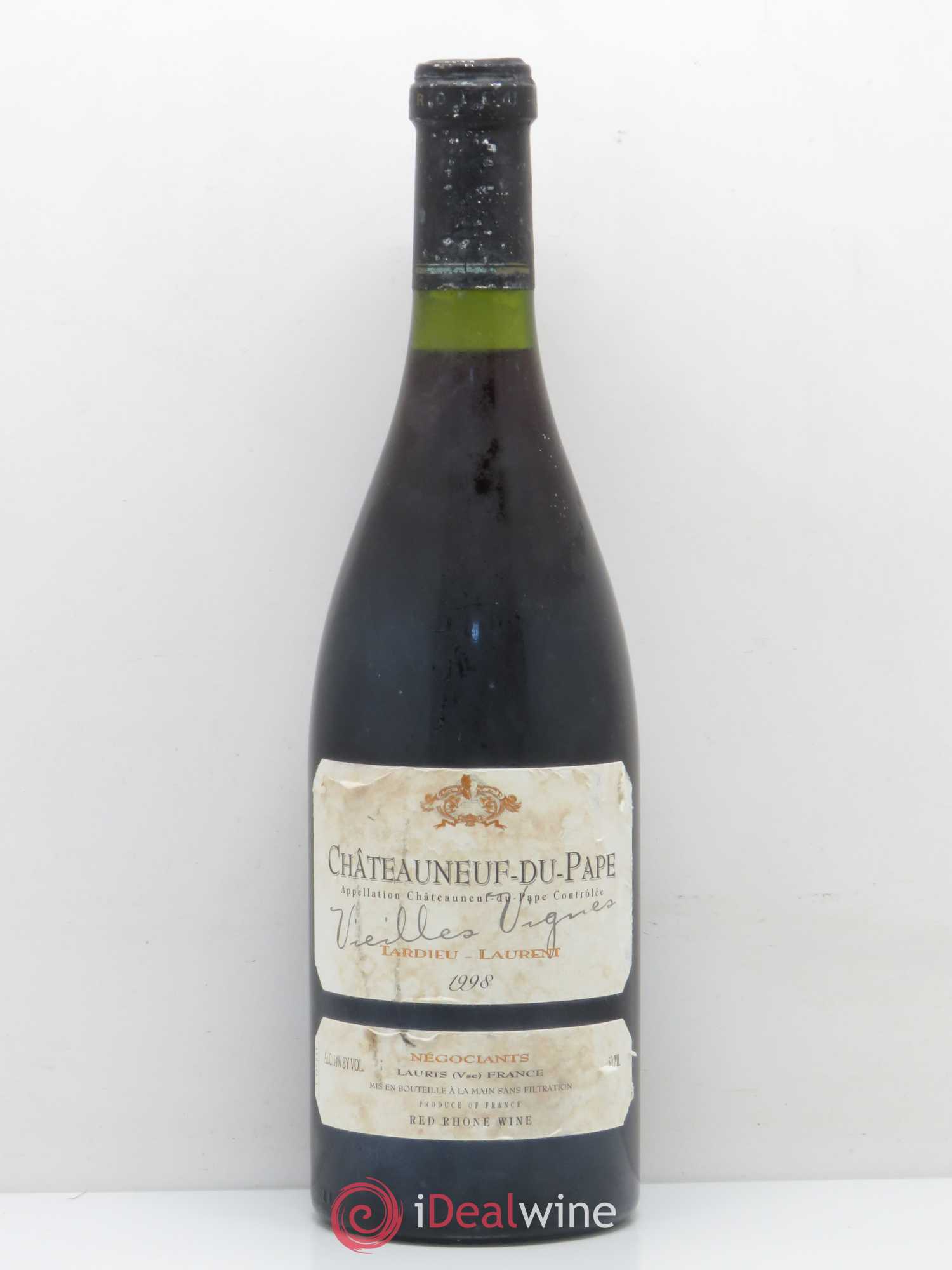 Châteauneuf-du-Pape Tardieu-Laurent Vieilles vignes Famille Tardieu 1998 - Lot de 1 bouteille - 0