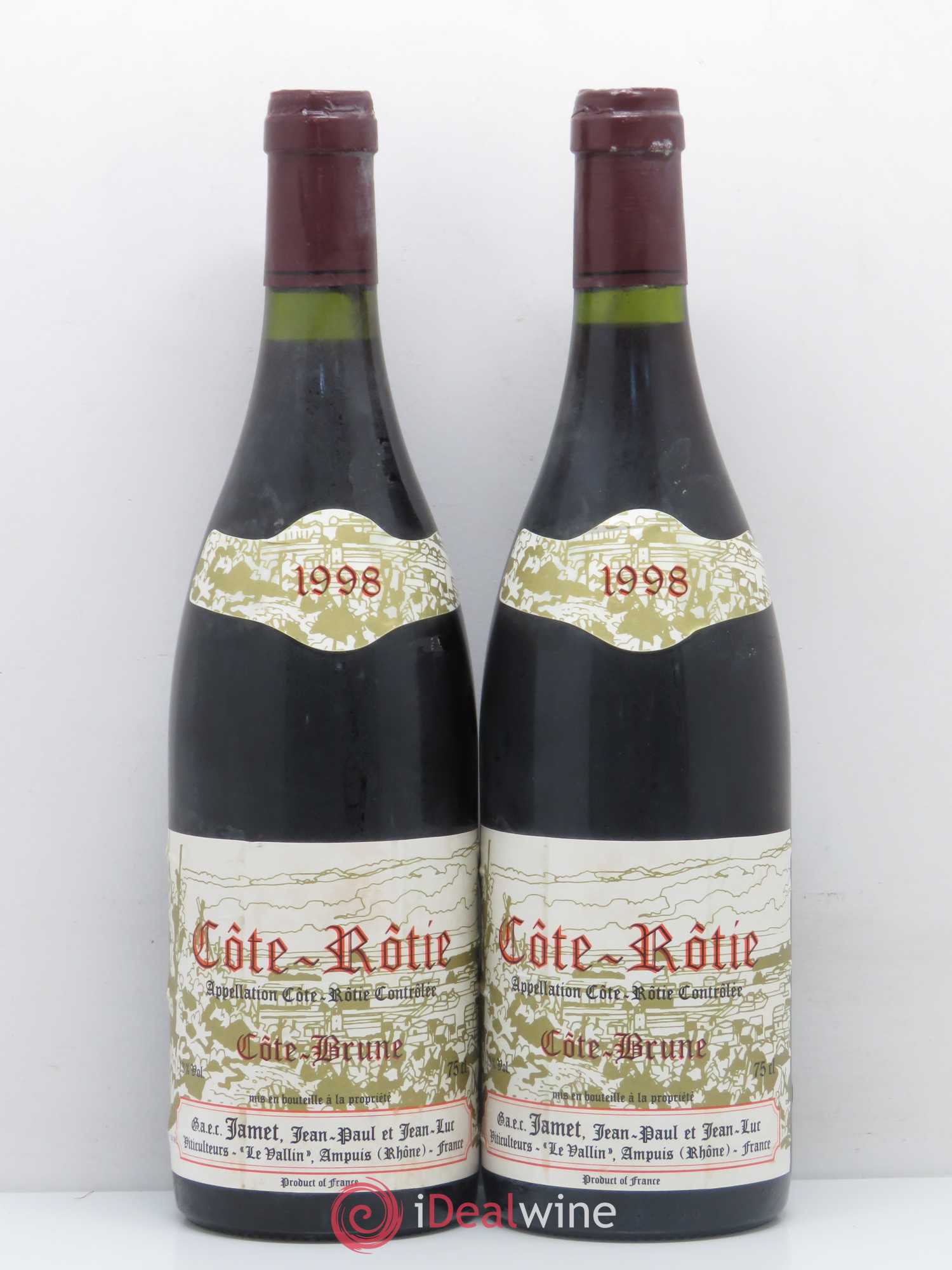Côte-Rôtie Côte Brune Jamet (Domaine) 1998 - Lot de 2 bouteilles - 0