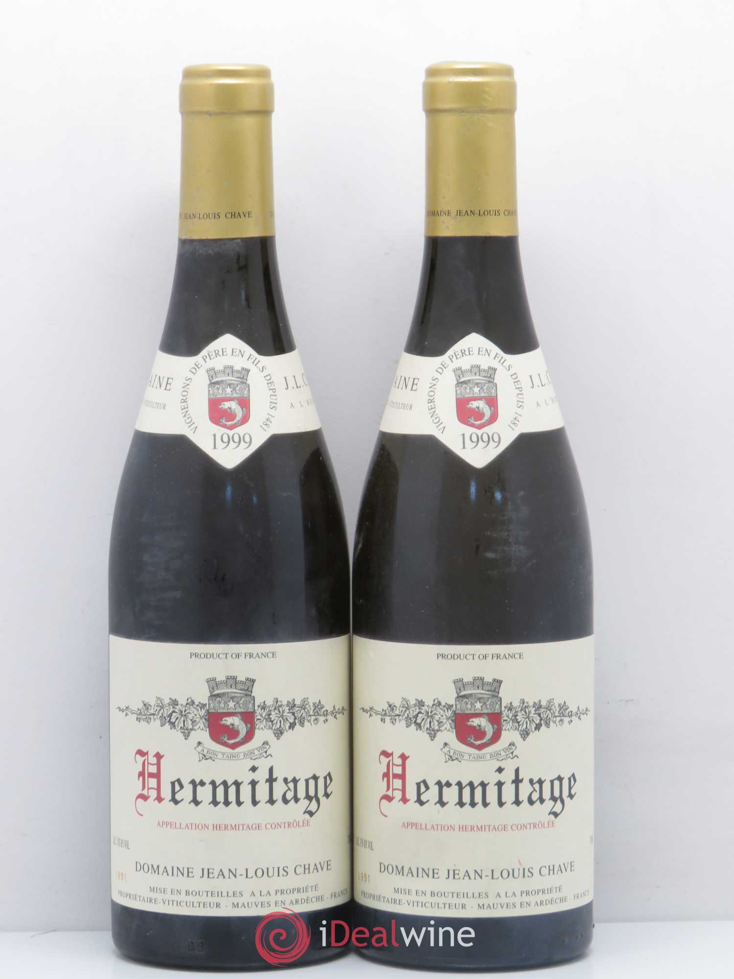 Hermitage Jean-Louis Chave 1999 - Lot de 2 bouteilles - 0