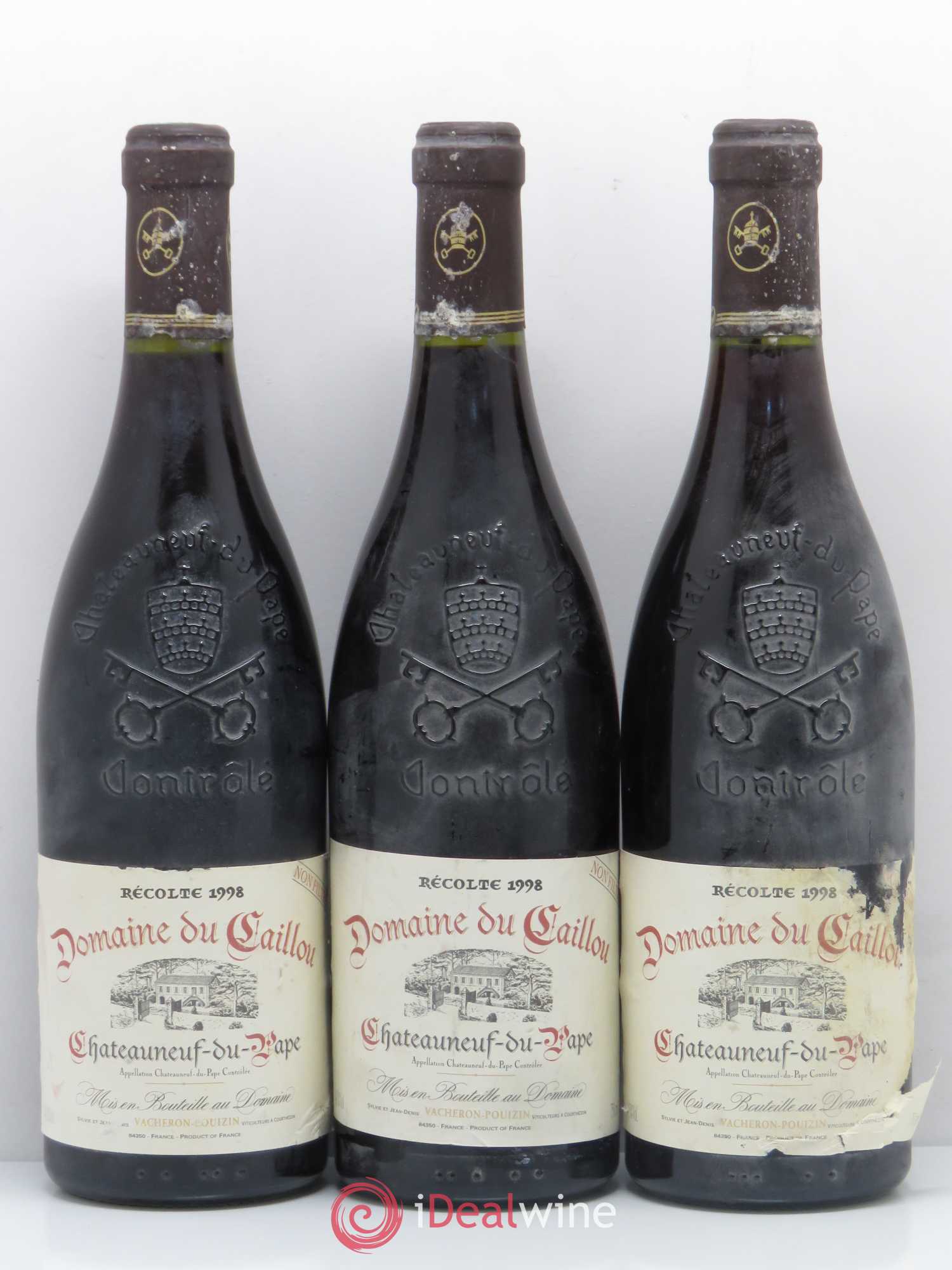 Châteauneuf-du-Pape Domaine Le Clos Du Caillou 1998 - Lot de 3 bouteilles - 0