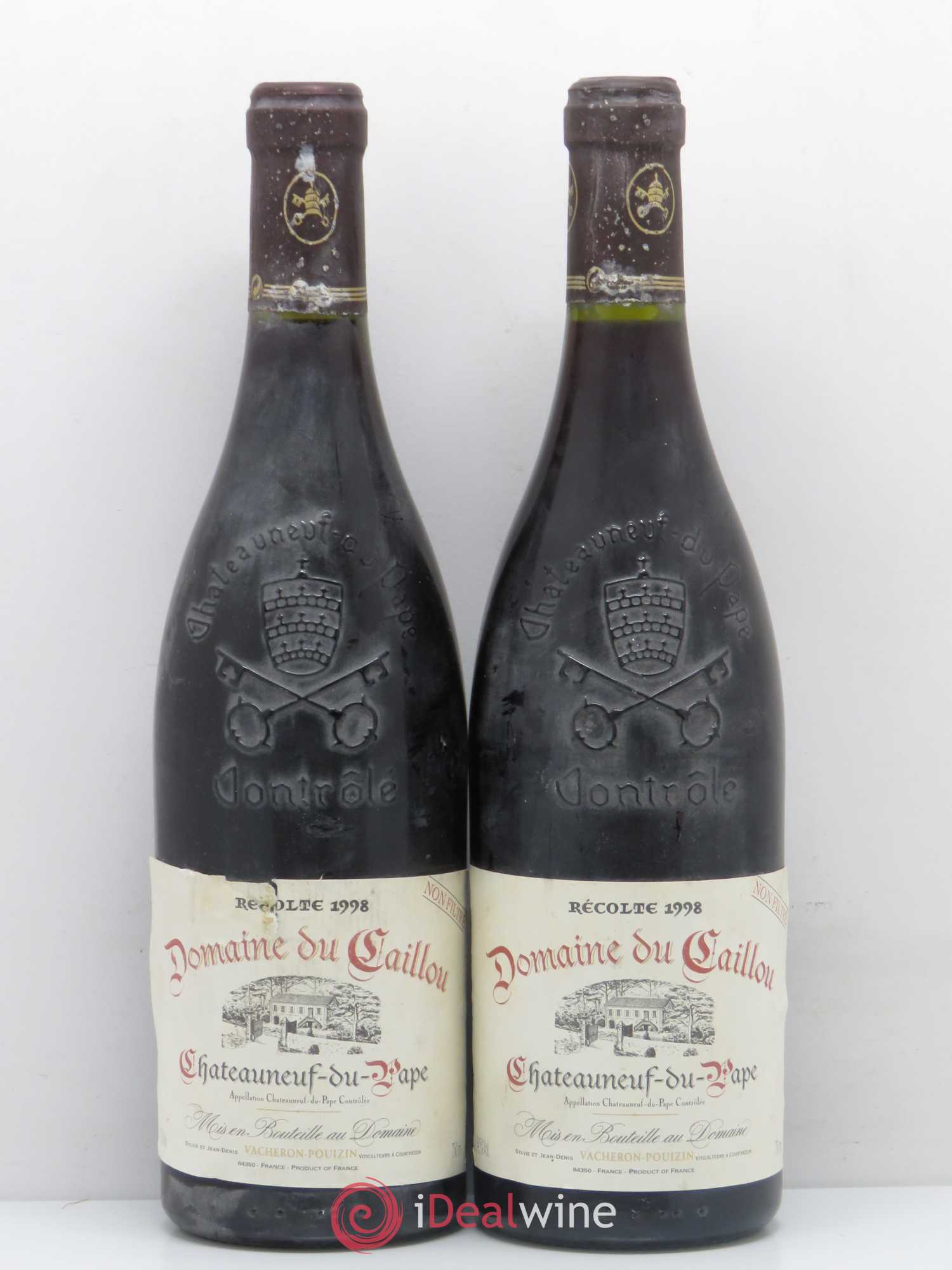Châteauneuf-du-Pape Domaine Le Clos Du Caillou (sans prix de réserve) 1998 - Lot de 2 bouteilles - 0