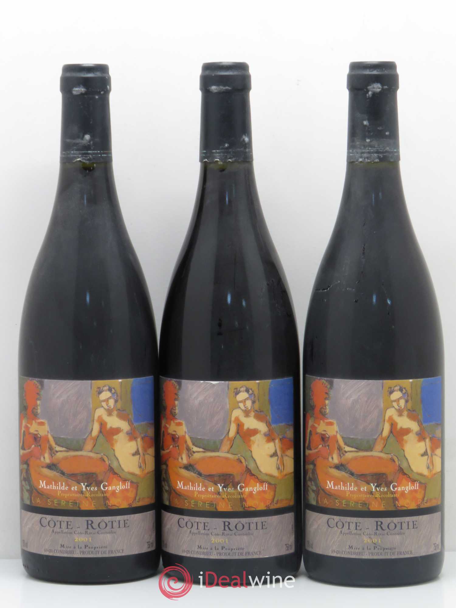 Côte-Rôtie La Sereine Noire Gangloff (Domaine) 2001 - Lotto di 3 bottiglie - 0