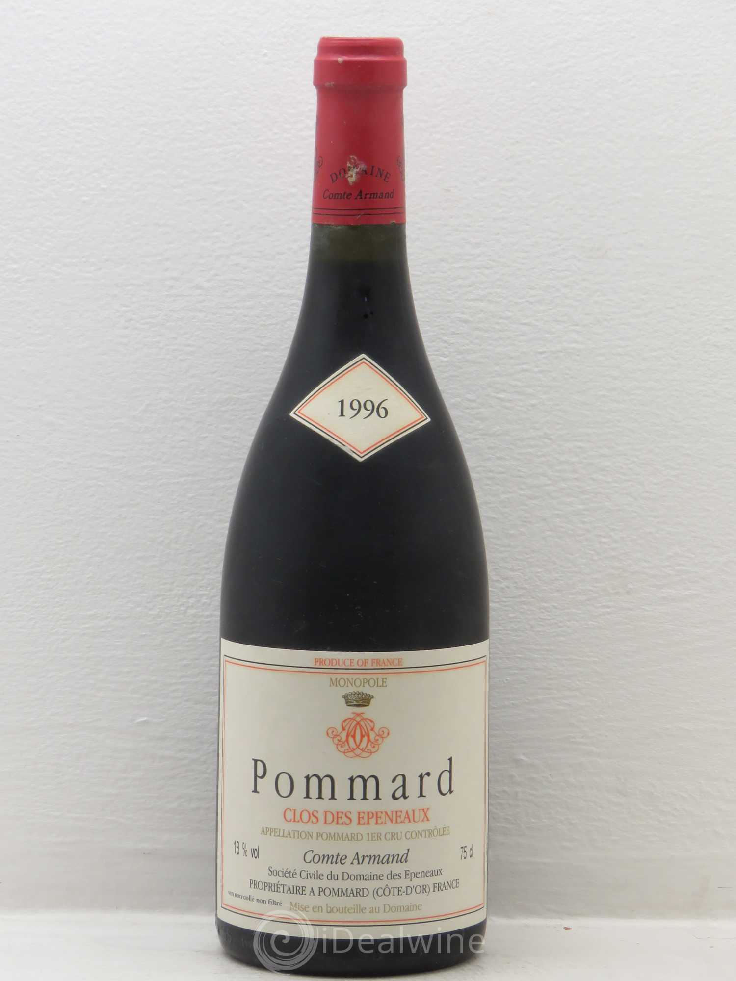 Pommard 1er Cru Clos des Epeneaux Comte Armand 1996 - Lot de 1 bouteille - 0
