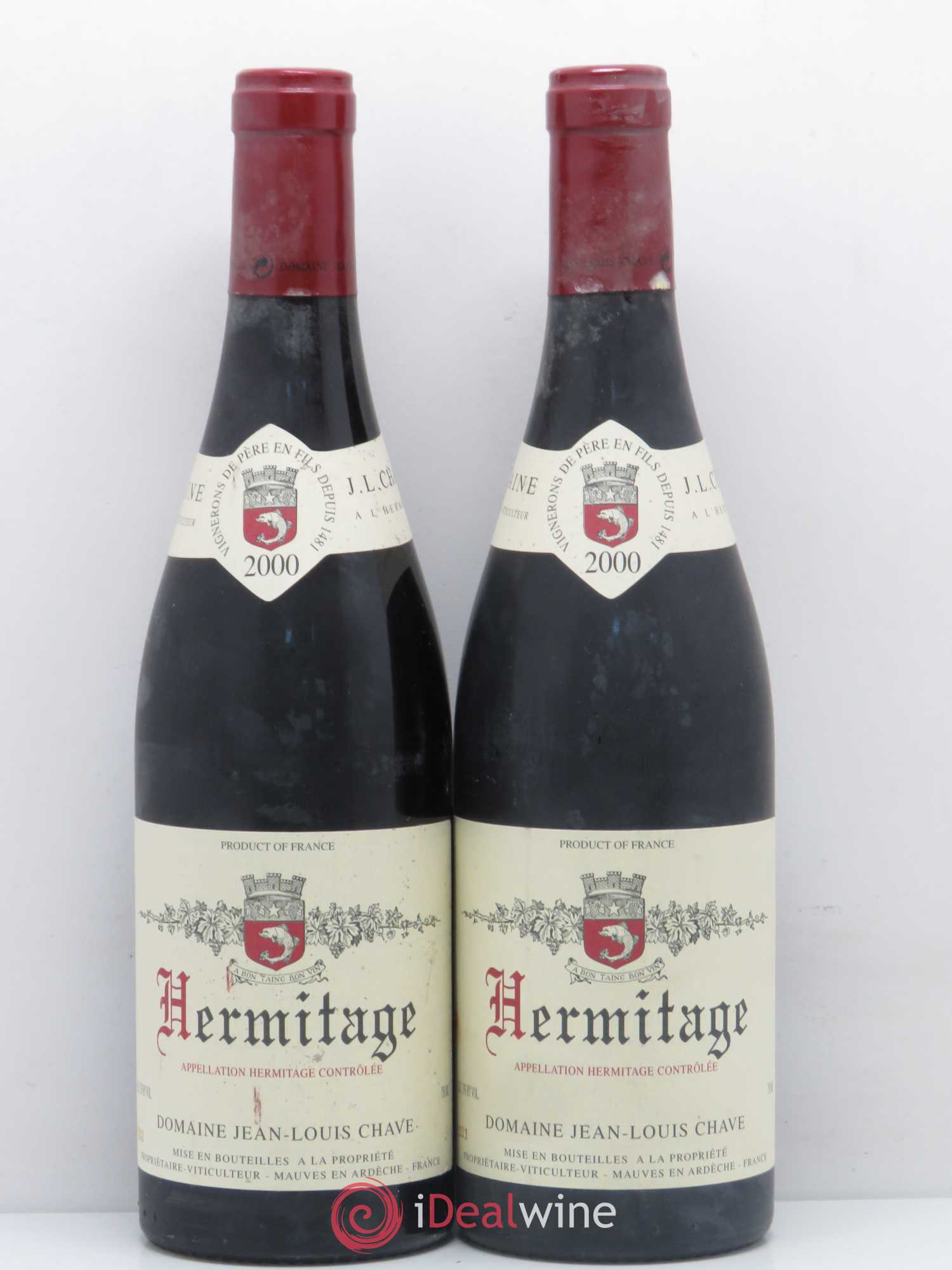 Hermitage Jean-Louis Chave 2000 - Lot de 2 bouteilles - 0