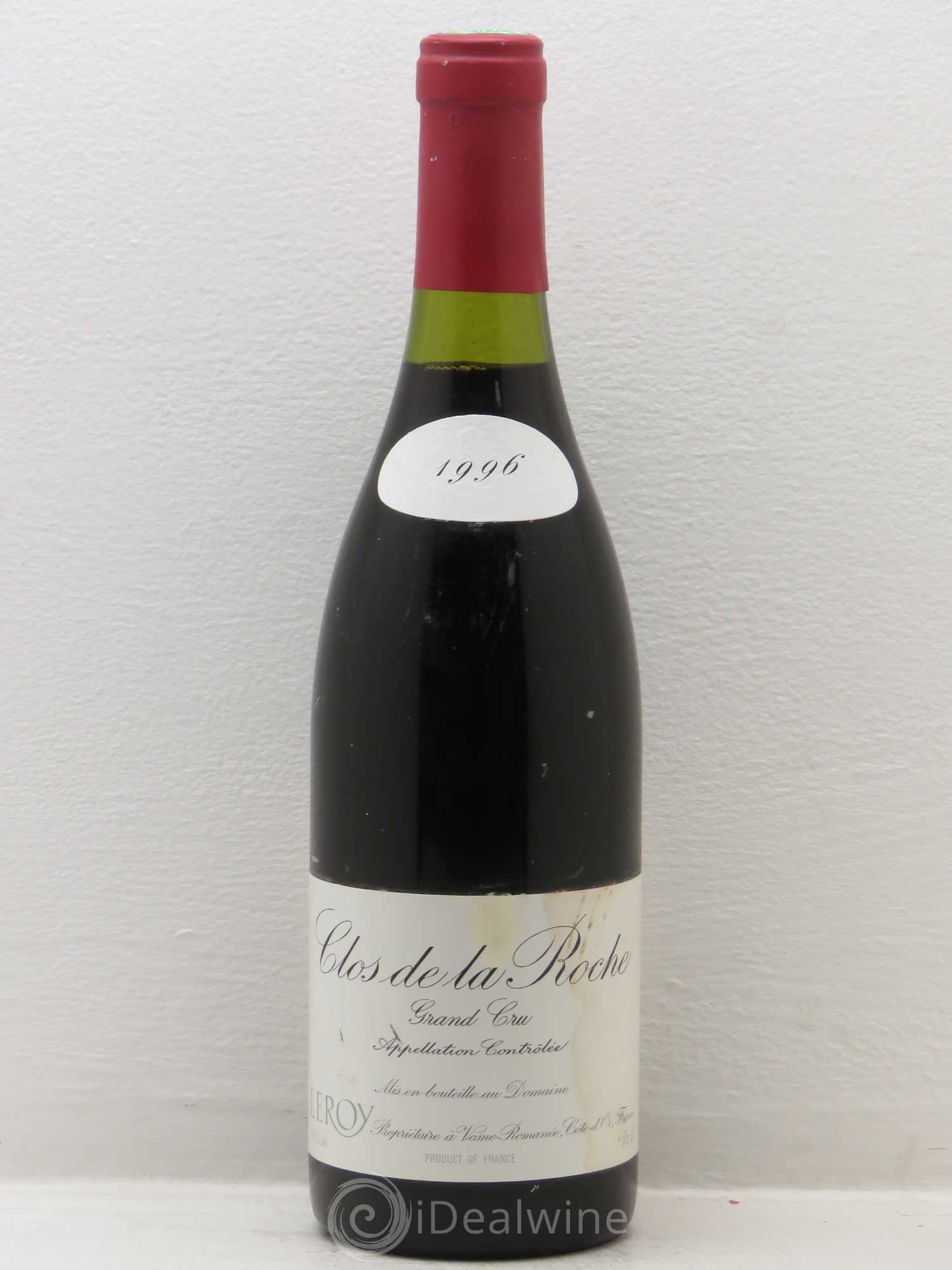 Clos de la Roche Grand Cru Leroy (Domaine) 1996 - Lot de 1 bouteille - 0