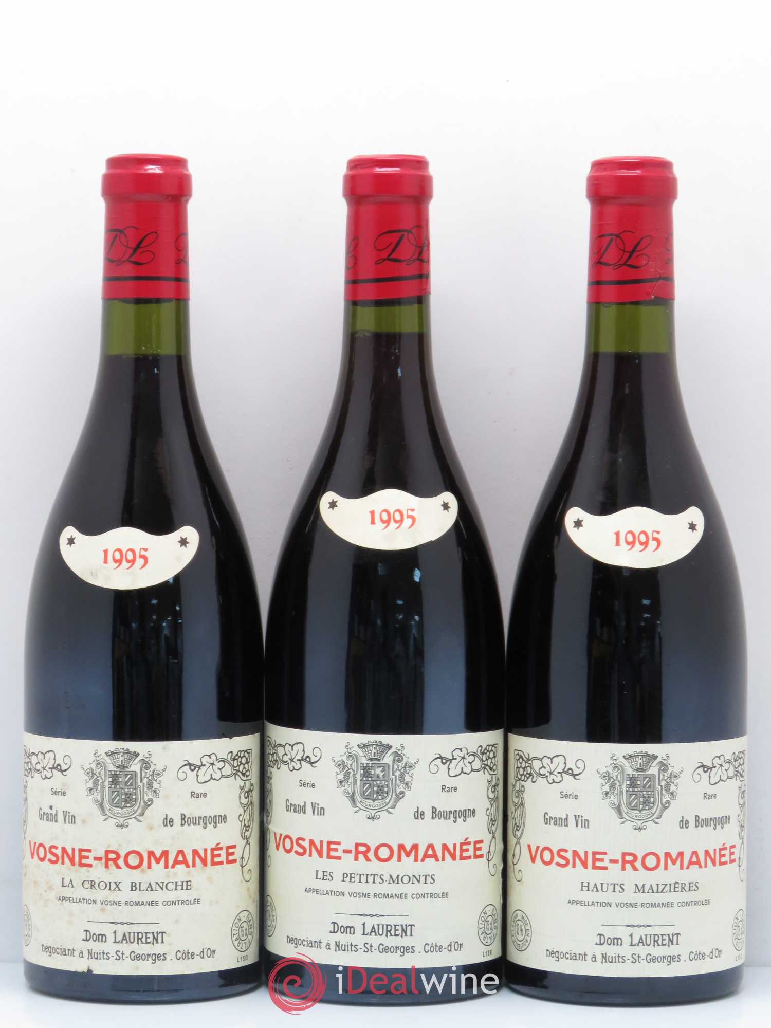 Vosne-Romanée Domaine Laurent (Les Petits-Monts La Croix Blanche, Haut Marinières, Cuvée Royale, La Croix Rameau, Champerdrix) 1995 - Posten von 6 Flaschen - 1