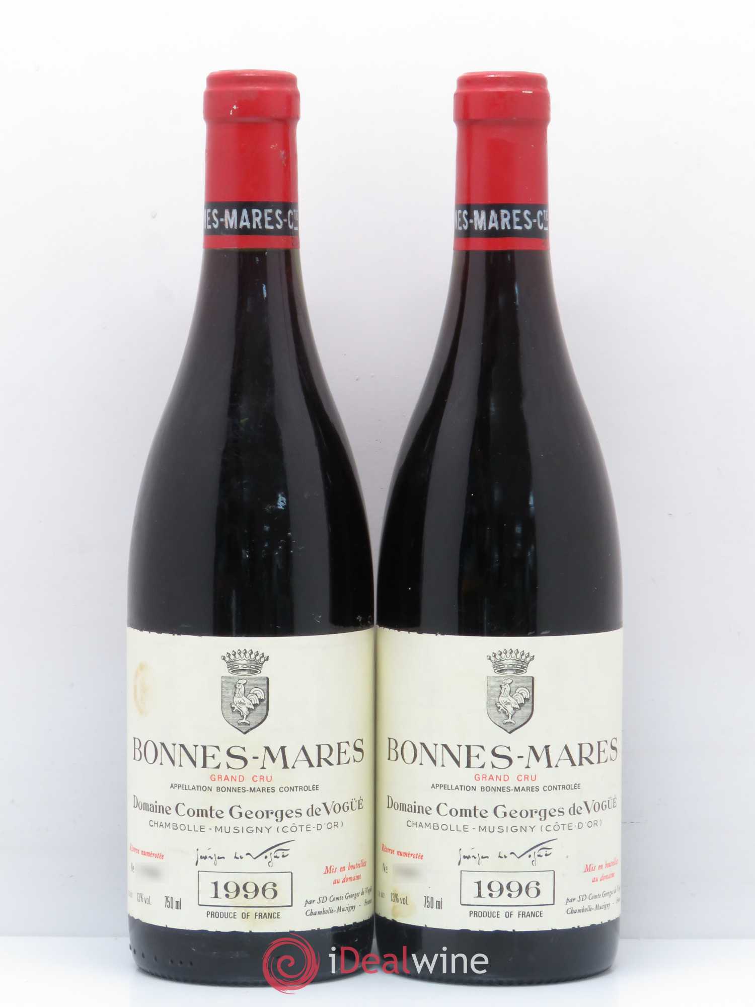 Bonnes-Mares Grand Cru Comte Georges de Vogüé 1996 - Lot de 2 bouteilles - 0