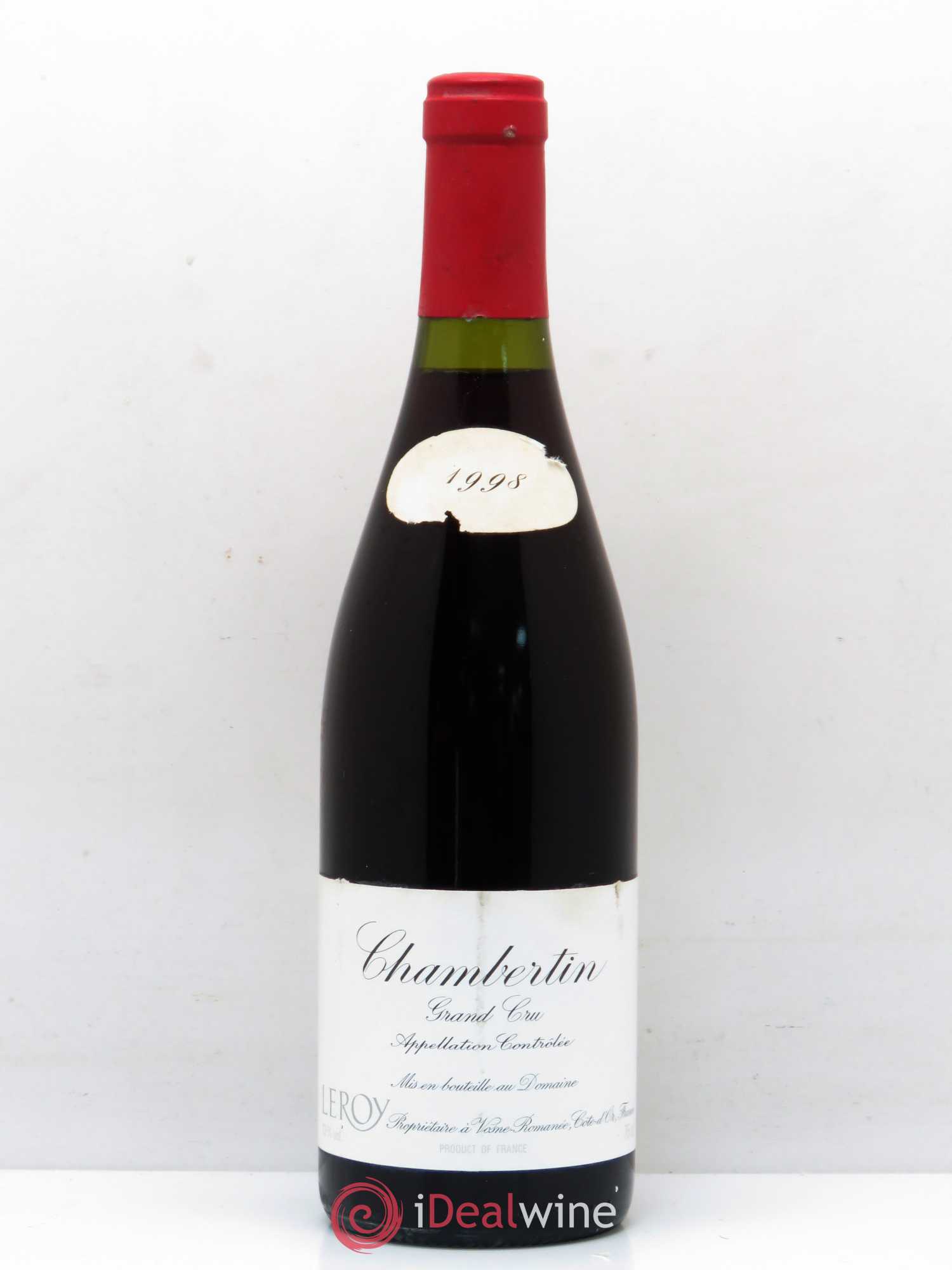 Chambertin Grand Cru Leroy (Domaine) 1998 - Lot de 1 bouteille - 0