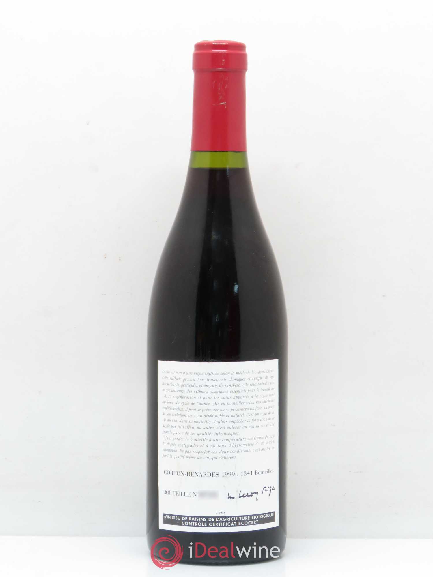 Corton Grand Cru Les Renardes Leroy (Domaine) 1999 - Lot de 1 bouteille - 1