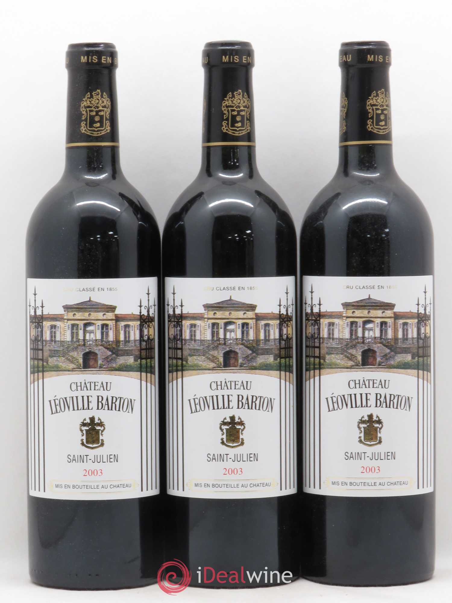 Château Léoville Barton 2ème Grand Cru Classé 2003 - Lot de 3 bouteilles - 0