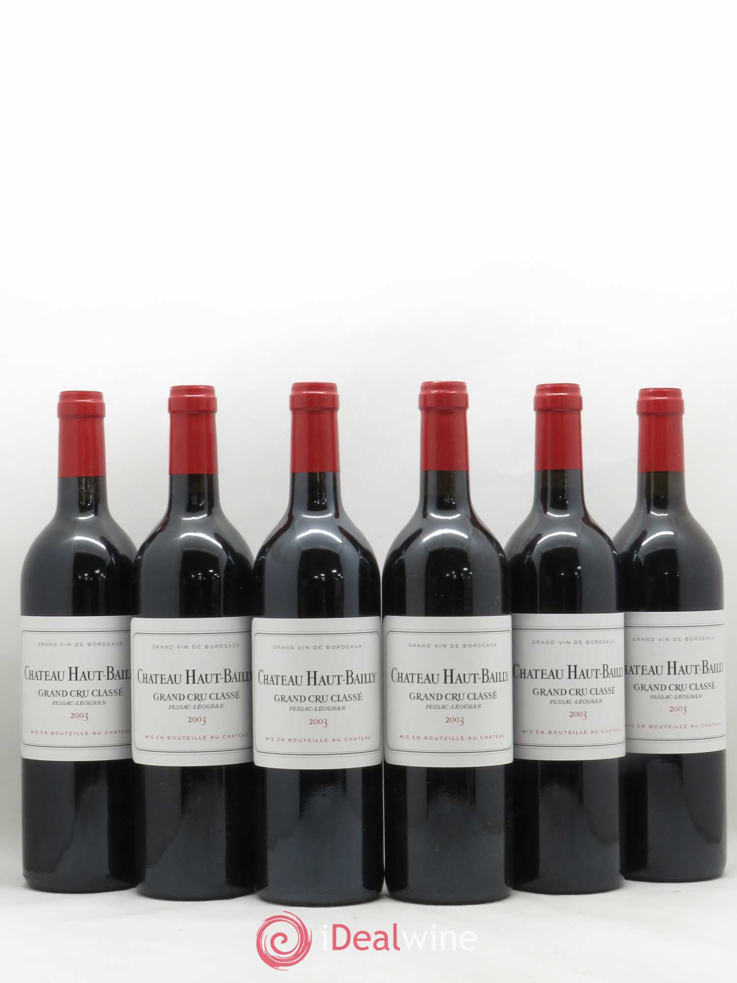 Château Haut-Bailly Cru Classé de Graves 2003 - Lot de 6 bouteilles - 0