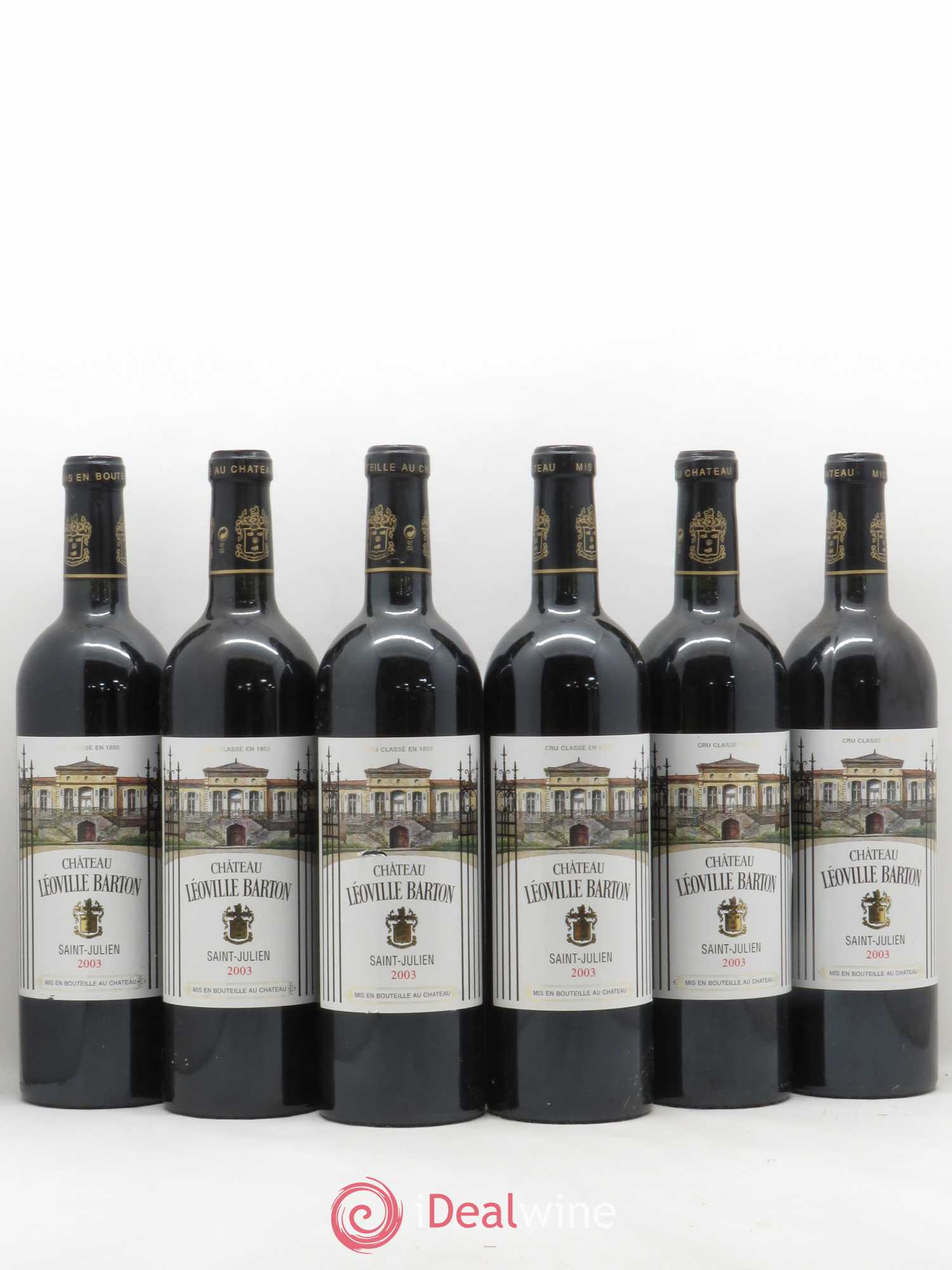 Château Léoville Barton 2ème Grand Cru Classé 2003 - Lot de 6 bouteilles - 0