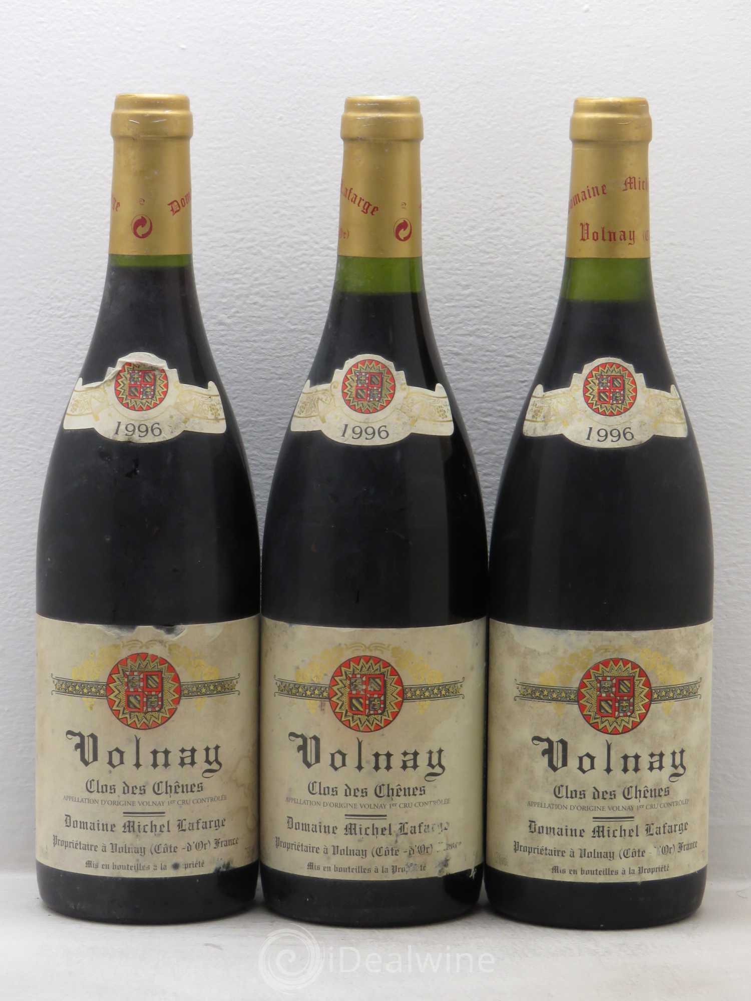 Volnay 1er Cru Clos des Chênes Lafarge (Domaine) 1996 - Lot de 3 bouteilles - 0