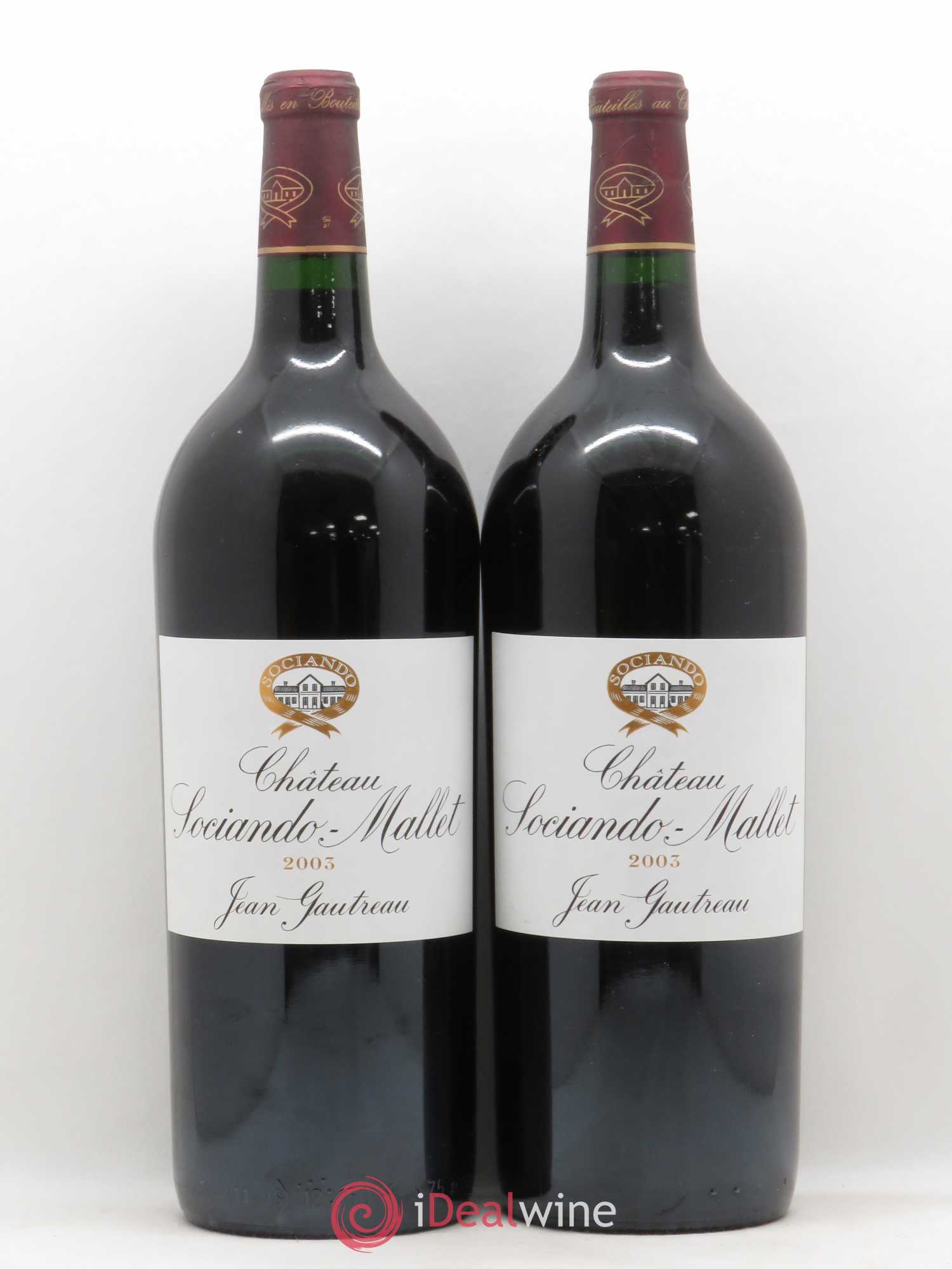 Château Sociando Mallet 2003 - Lot de 2 magnums - 0