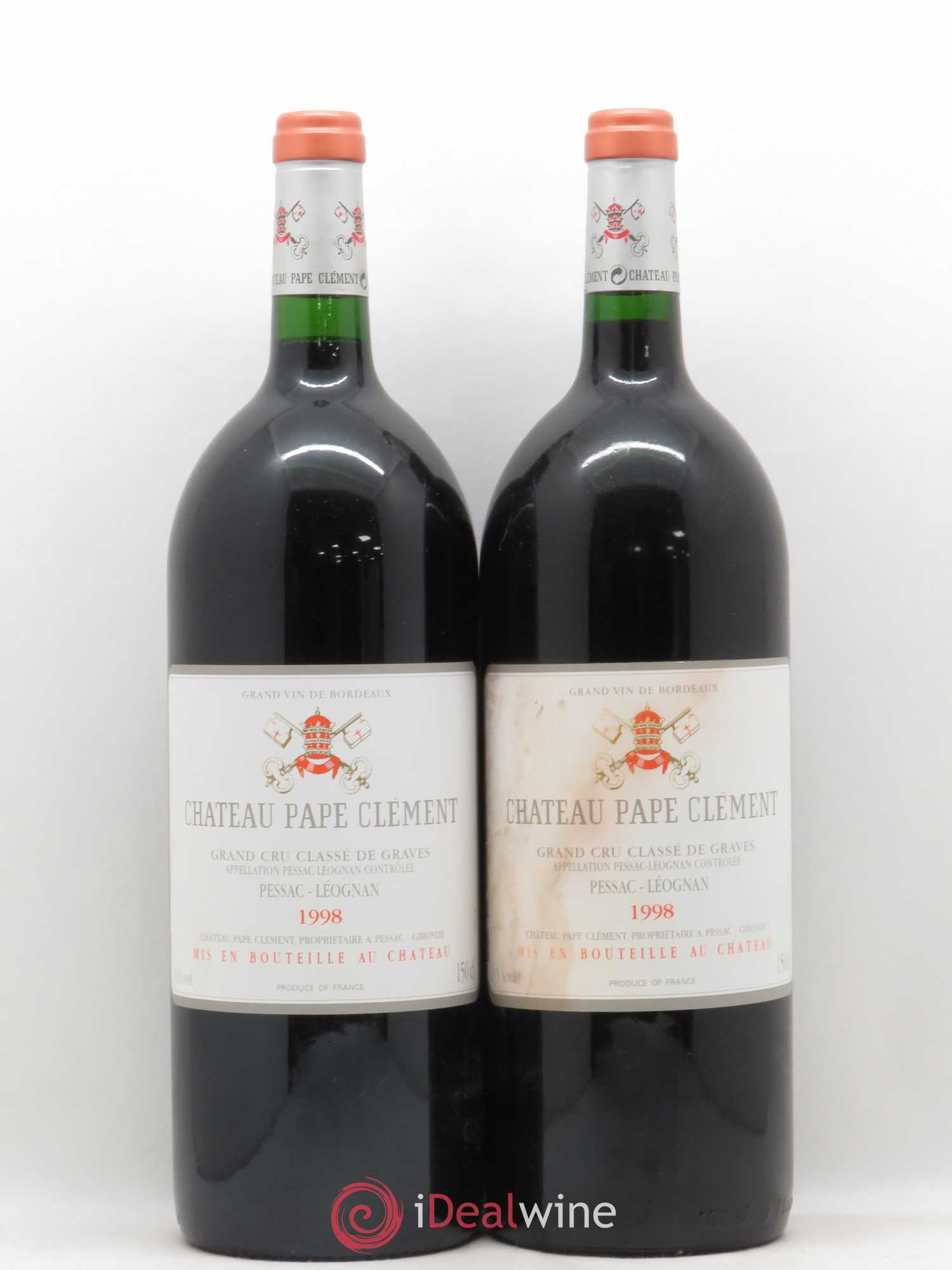 Château Pape Clément Cru Classé de Graves 1998 - Lot de 2 magnums - 0