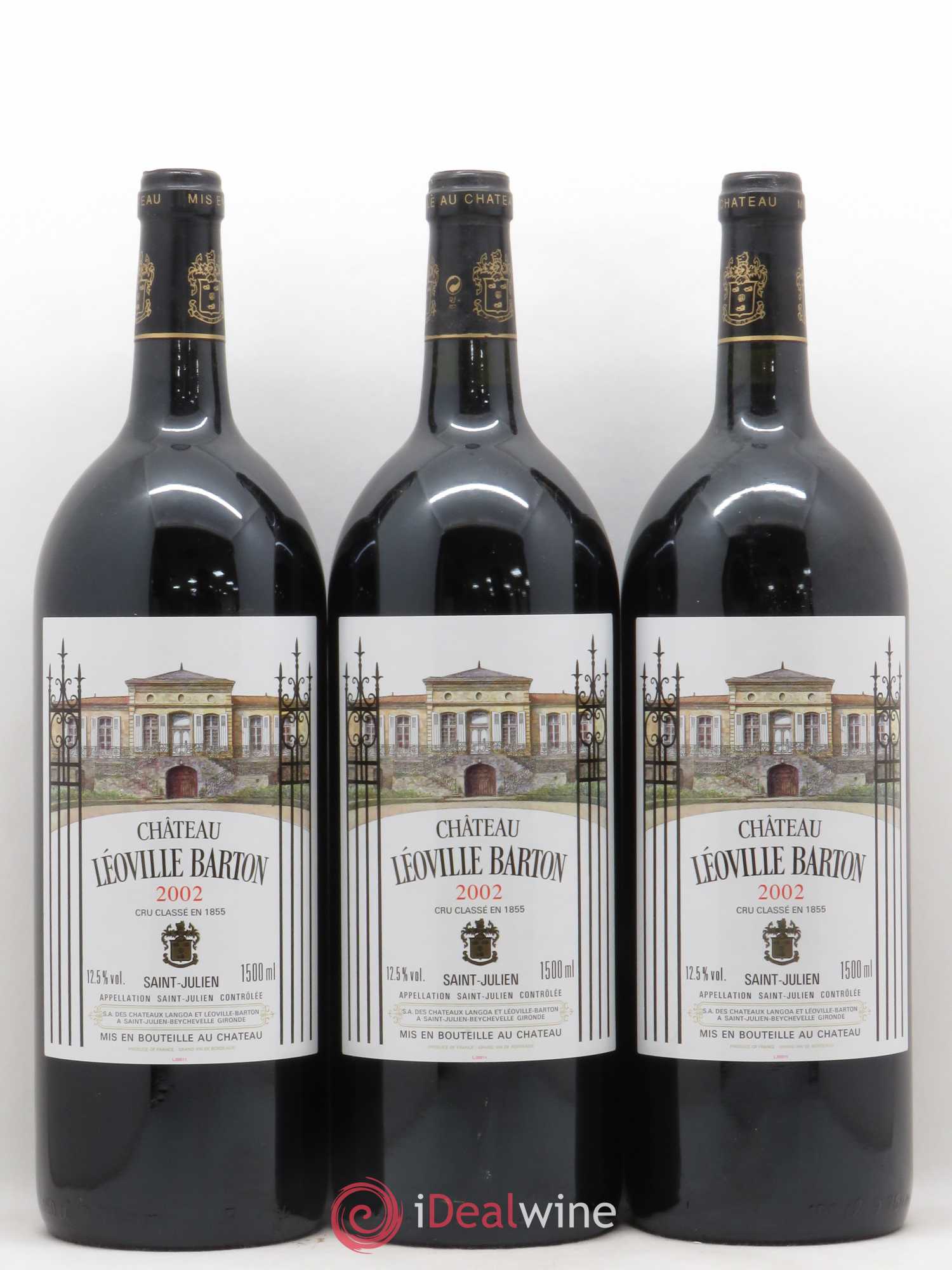 Château Léoville Barton 2ème Grand Cru Classé 2002 - Lot de 3 magnums - 0