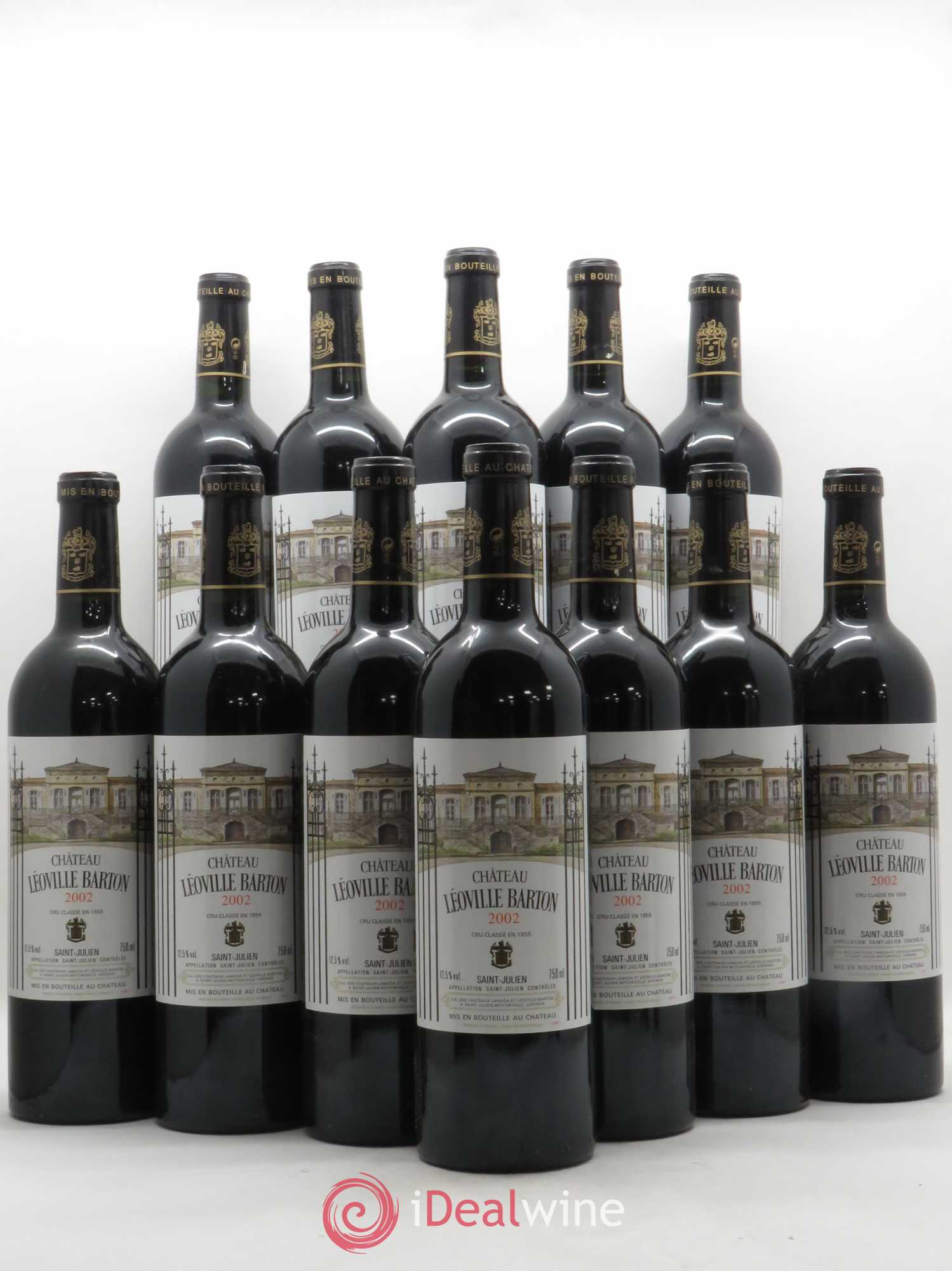 Château Léoville Barton 2ème Grand Cru Classé 2002 - Lot de 12 bouteilles - 0