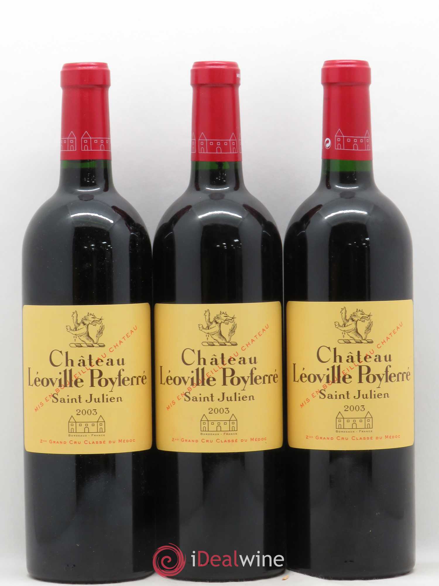 Château Léoville Poyferré 2ème Grand Cru Classé 2003 - Lot de 6 bouteilles - 1