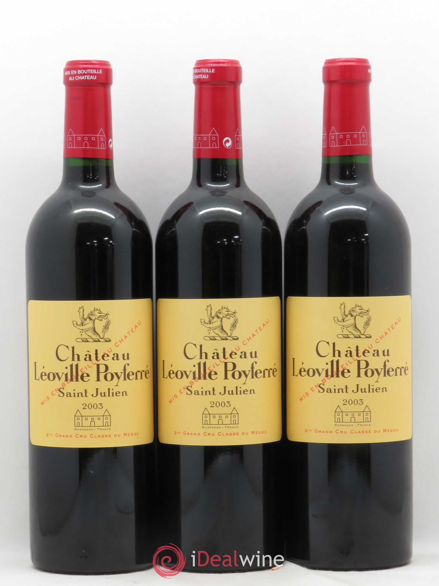 Château Léoville Poyferré 2ème Grand Cru Classé 2003 - Lot de 6 bouteilles - 1