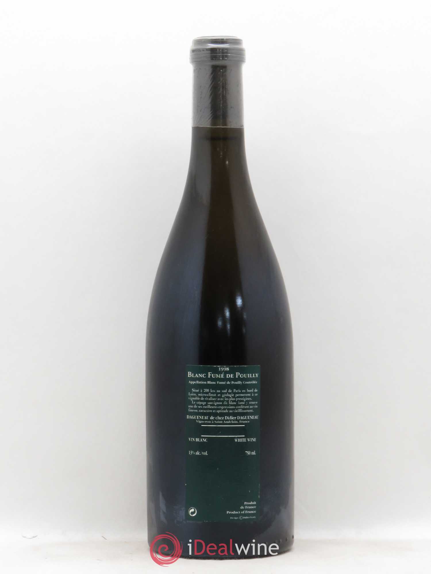 Vin de France (anciennement Pouilly-Fumé) Silex Dagueneau (Domaine Didier - Louis-Benjamin) 1998 - Lot de 1 bouteille - 1