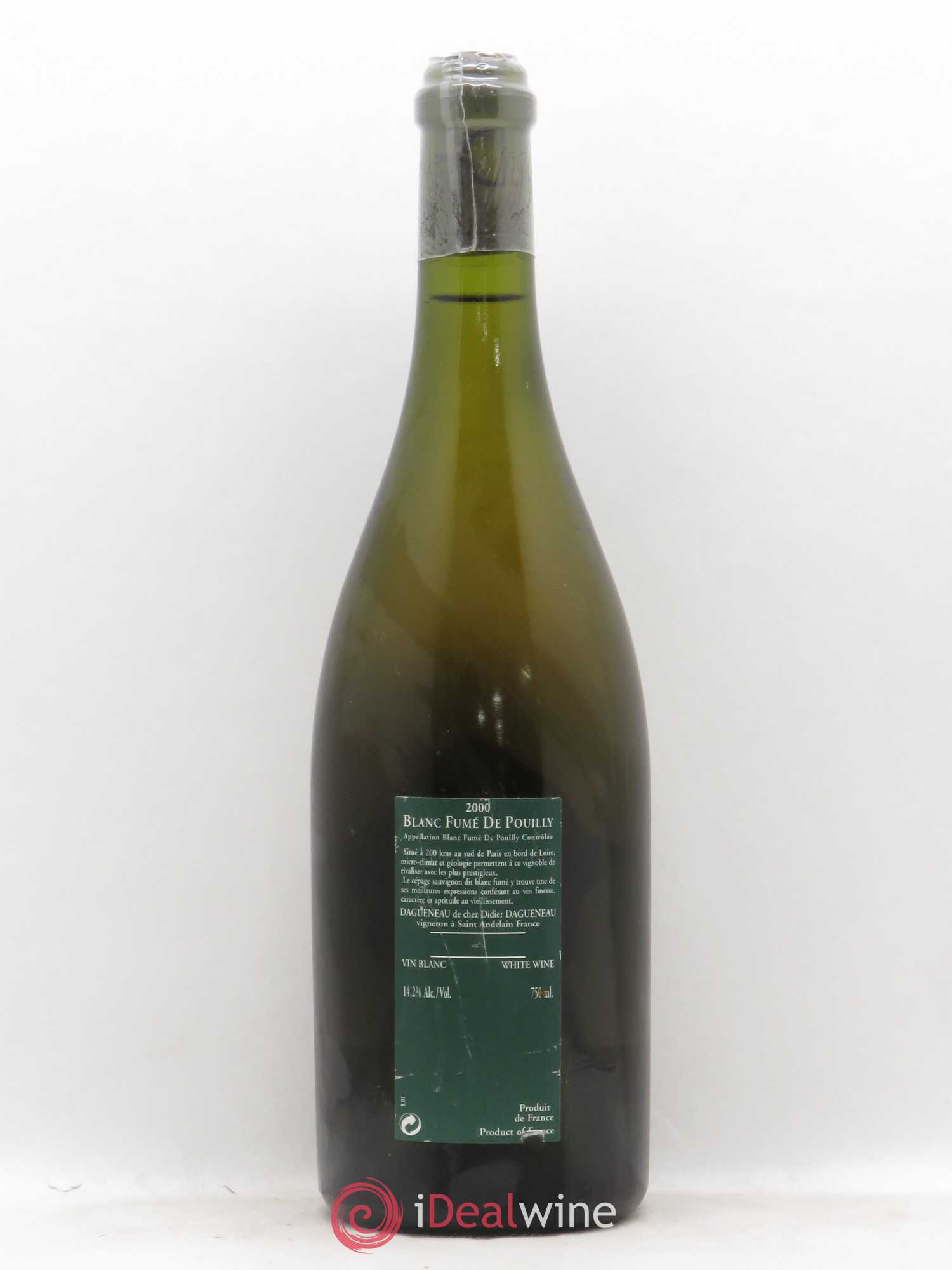 Vin de France (anciennement Pouilly-Fumé) Silex Dagueneau (Domaine Didier - Louis-Benjamin) 2000 - Lot de 1 bouteille - 1