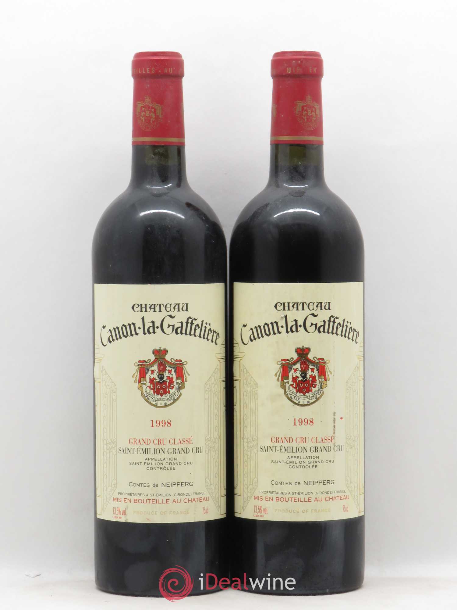 Château Canon la Gaffelière 1er Grand Cru Classé B 1998 - Lot de 2 bouteilles - 0