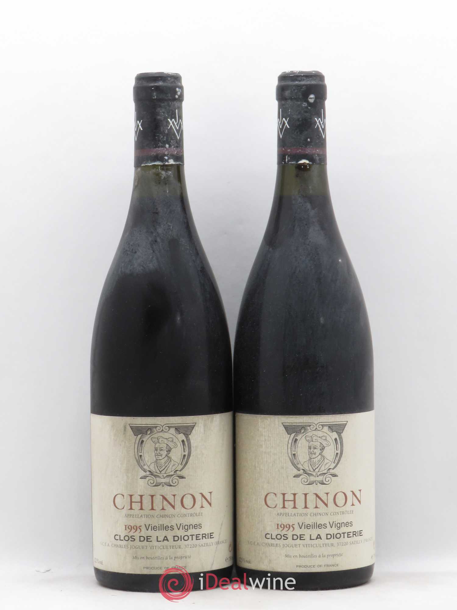 Chinon Clos de la Dioterie Vieilles Vignes Domaine Charles Joguet 1995 - Posten von 2 Flaschen - 0