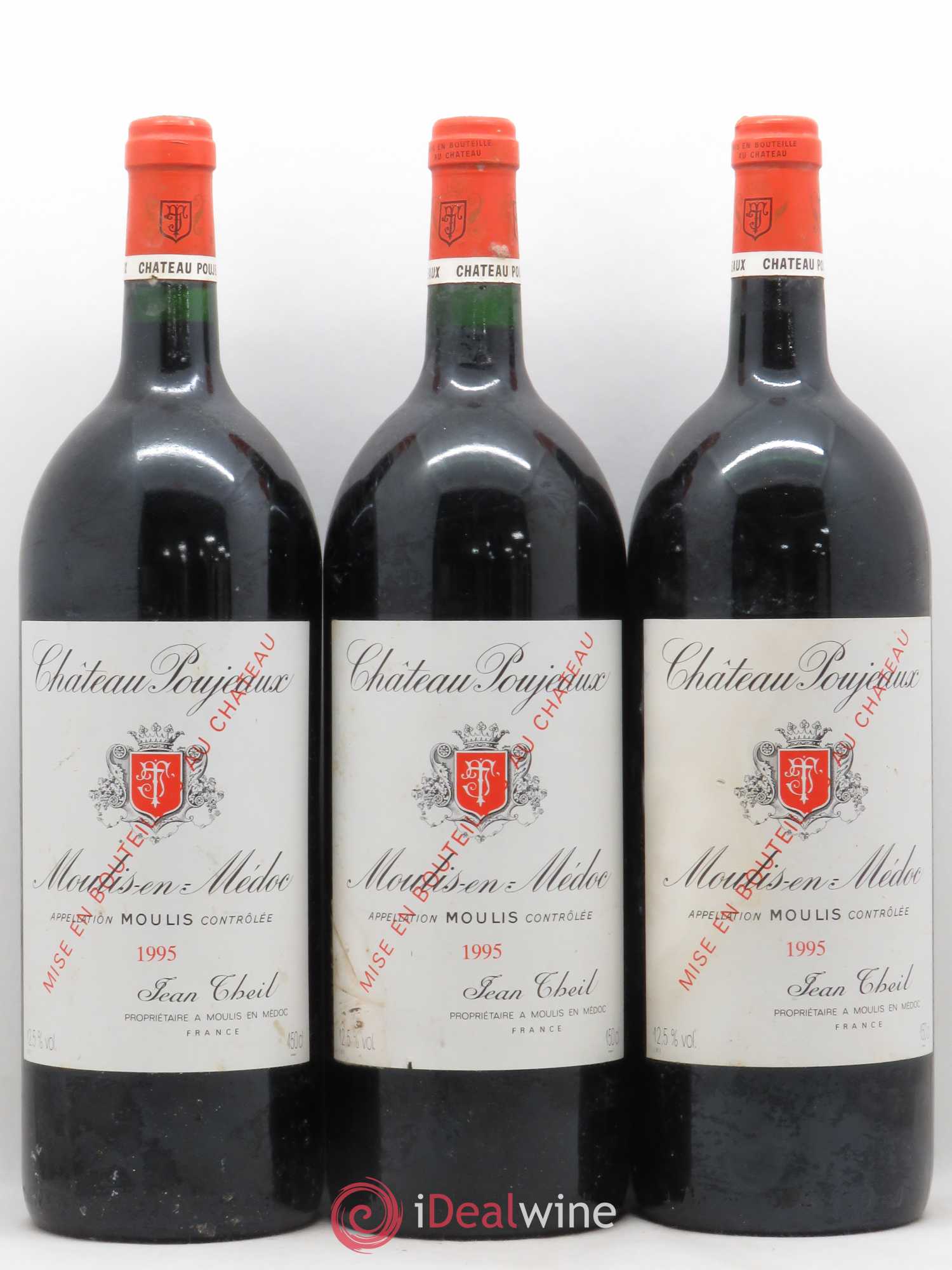 Château Poujeaux 1995 - Lot de 3 magnums - 0