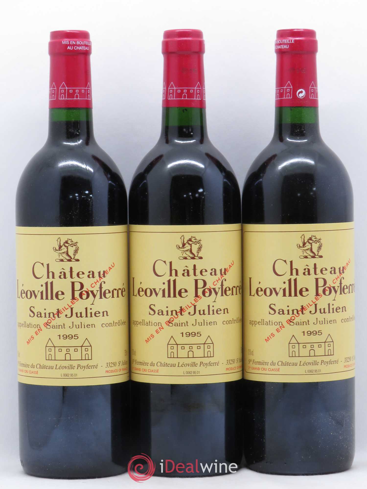 Château Léoville Poyferré 2ème Grand Cru Classé 1995 - Lot de 12 bouteilles - 1