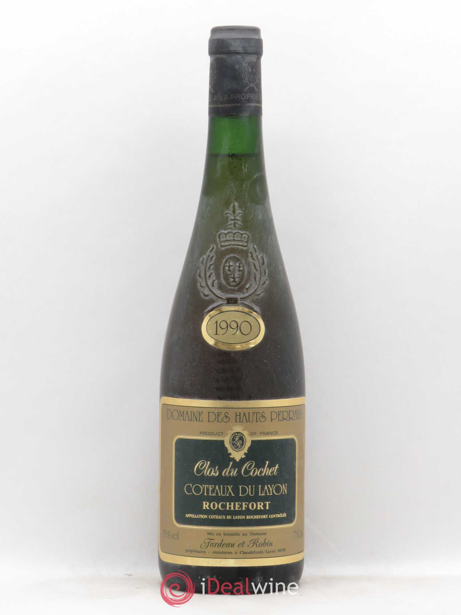 Coteaux du Layon Rochefort Clos du Cochet Domaine des Hauts Perrays 1990 - Posten von 1 Flasche - 0