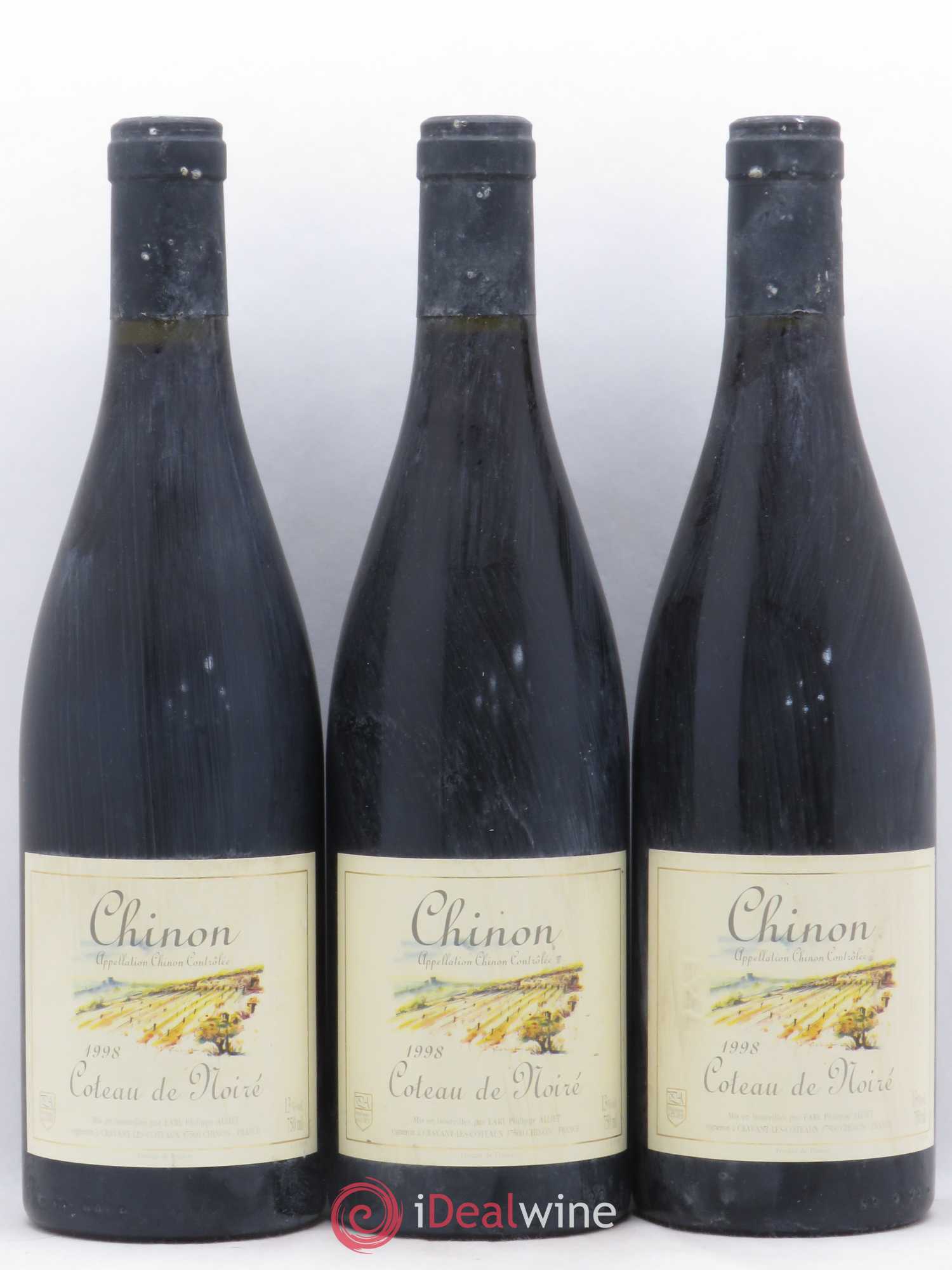 Chinon Coteau de Noiré Philippe Alliet 1998 - Lot de 3 bouteilles - 0